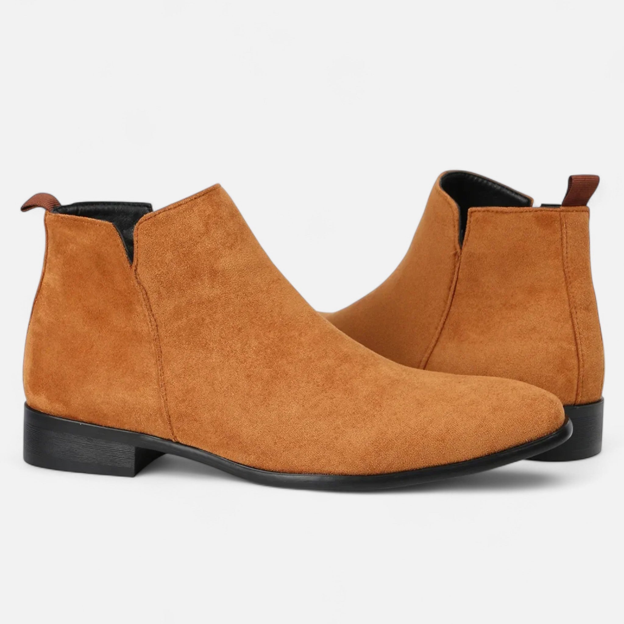 Men's Structured Square-Toe Chelsea Boots
