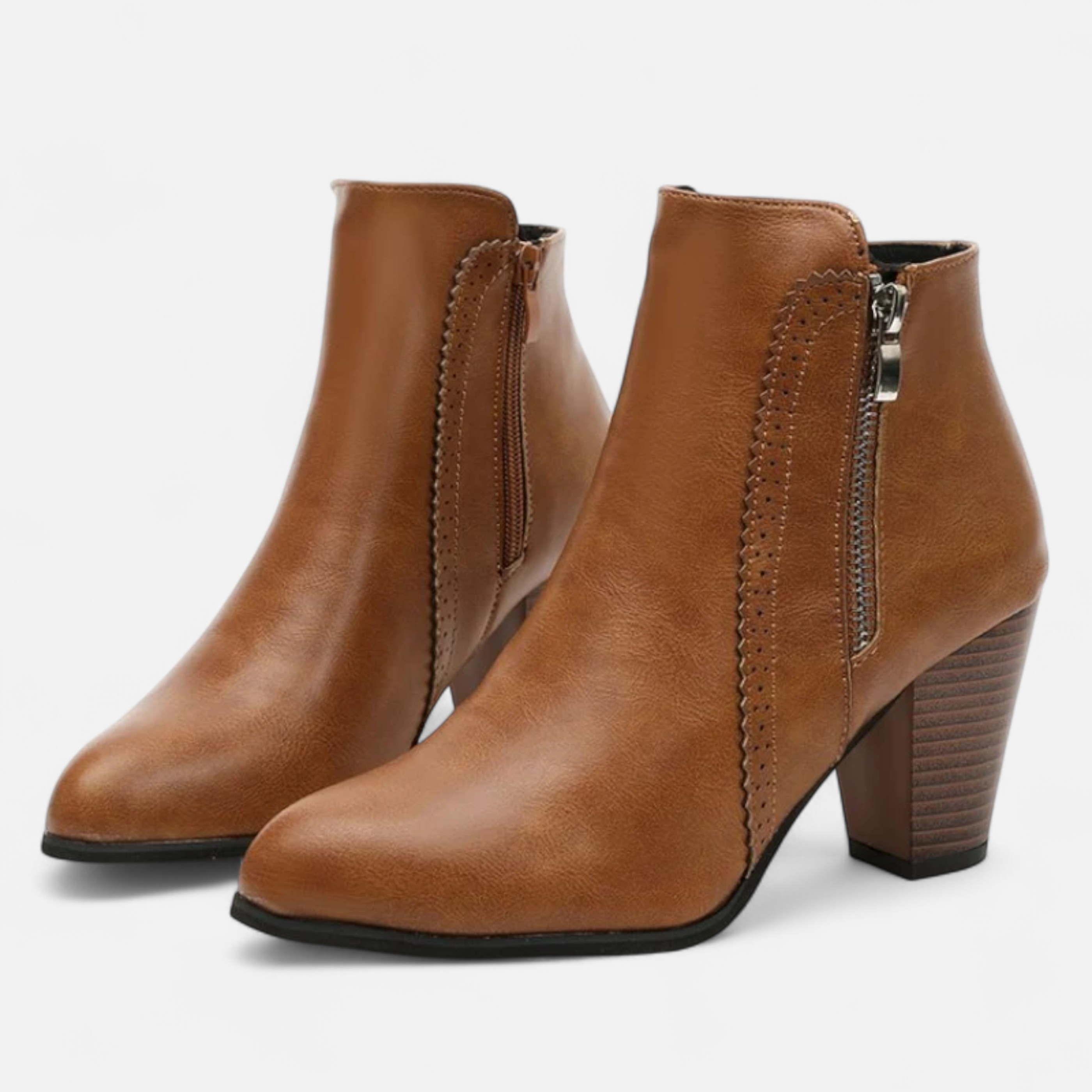 Women's Classic Zip-Up Heeled Boots