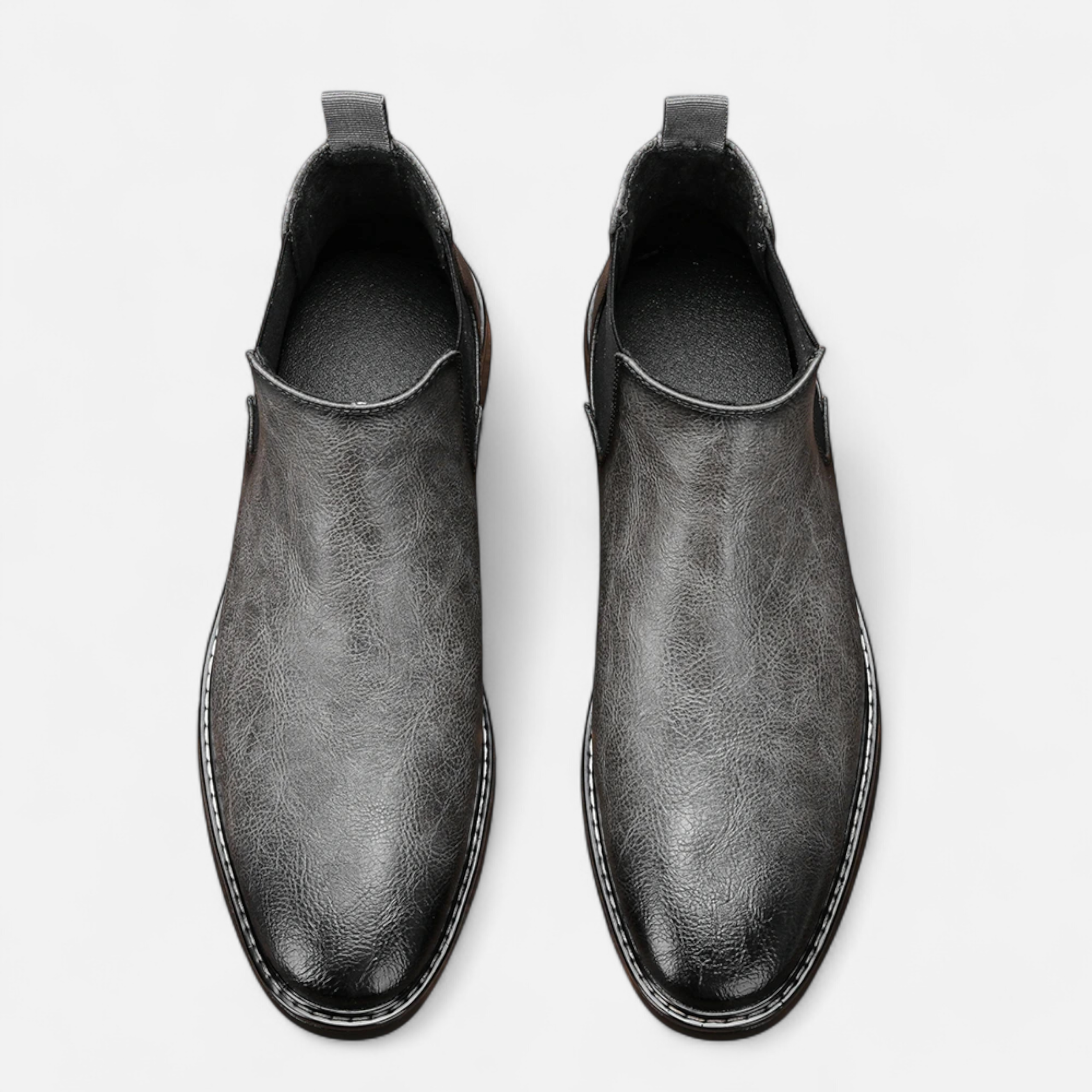 Men's Burnished Leather Chelsea Boots