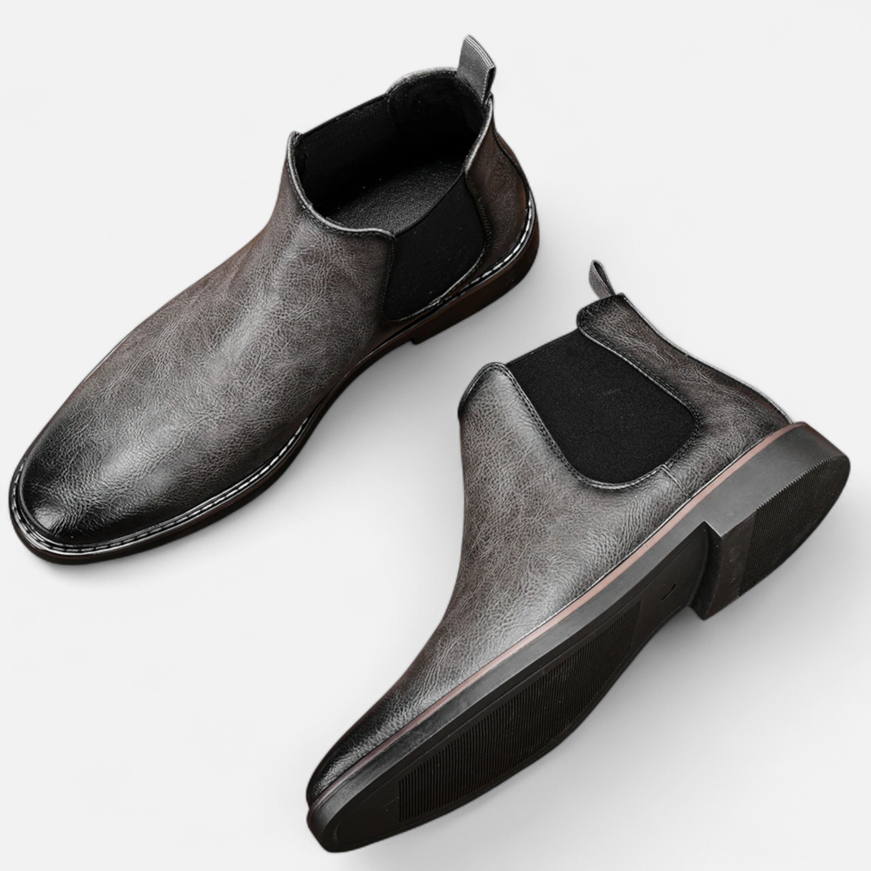 Men's Burnished Leather Chelsea Boots