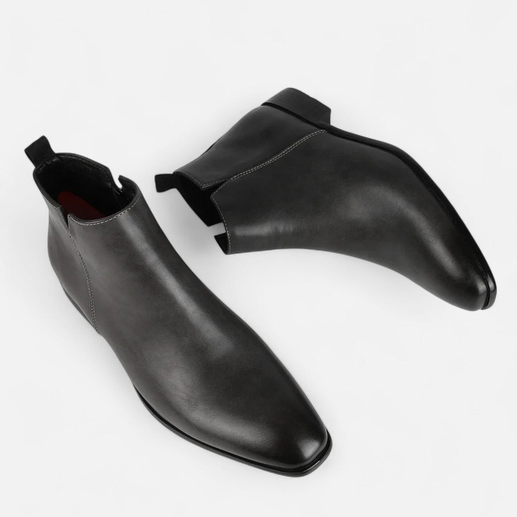 Men's Structured Square-Toe Chelsea Boots