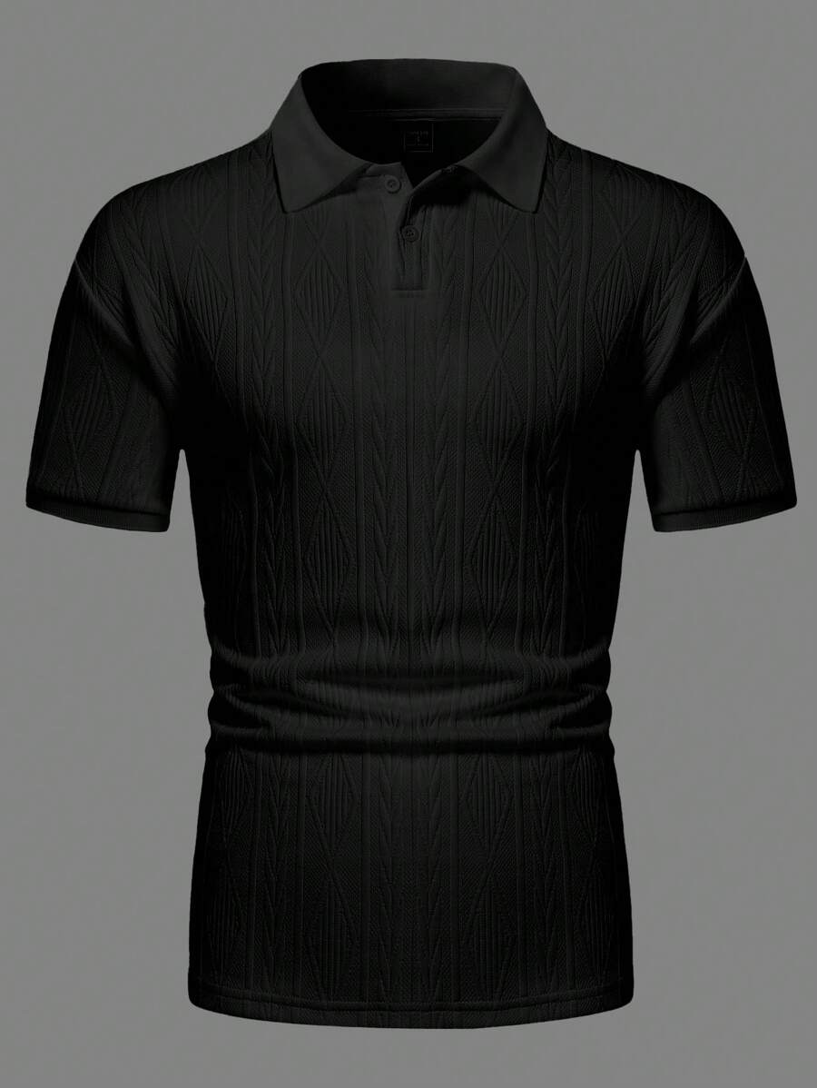 Men's Easy-Fit Button-Up Summer Polo