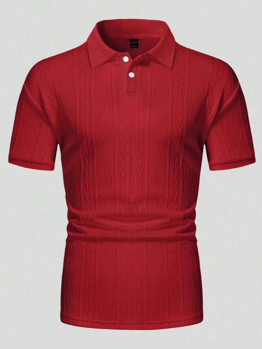 Men's Easy-Fit Button-Up Summer Polo