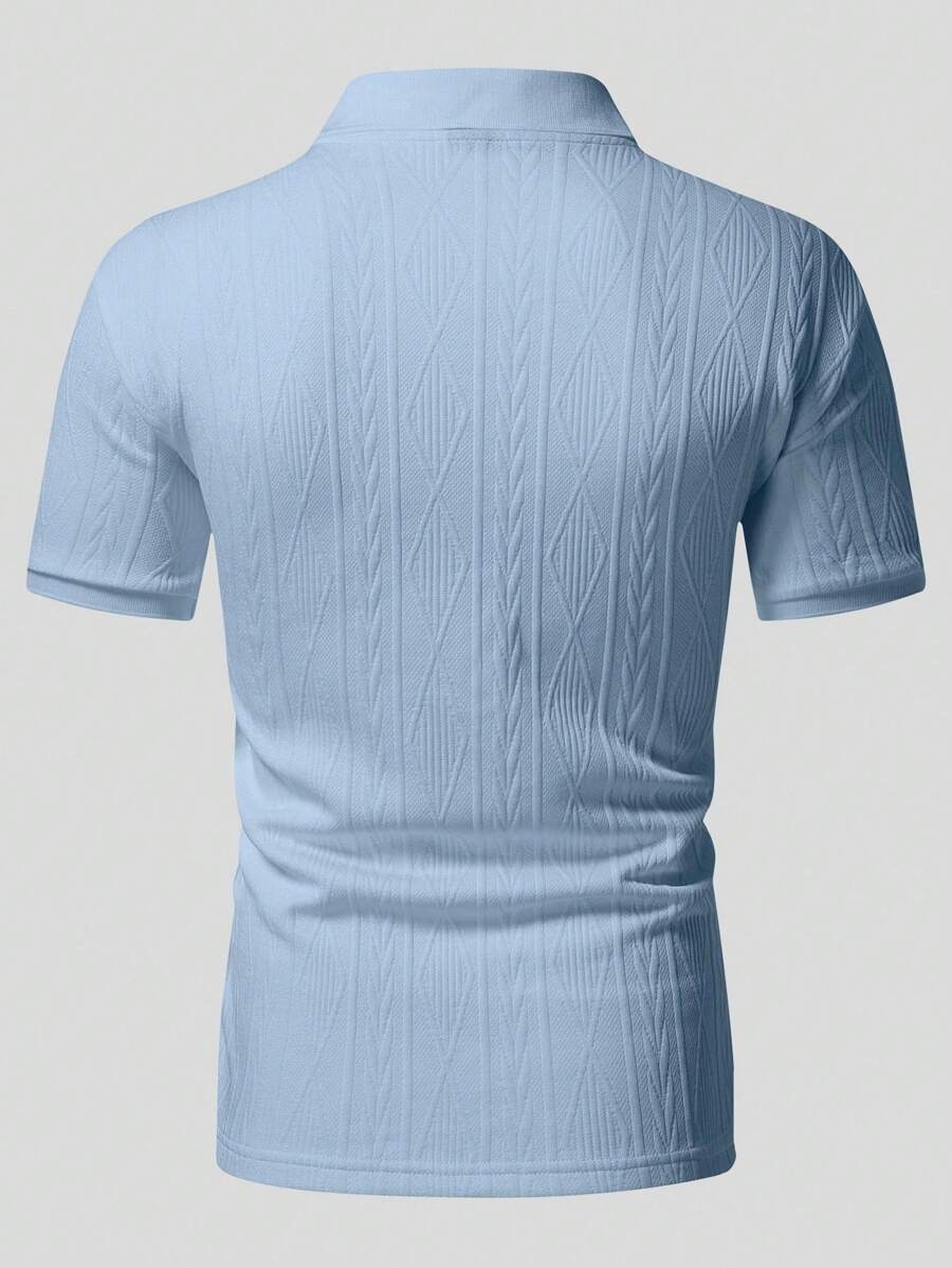 Men's Easy-Fit Button-Up Summer Polo