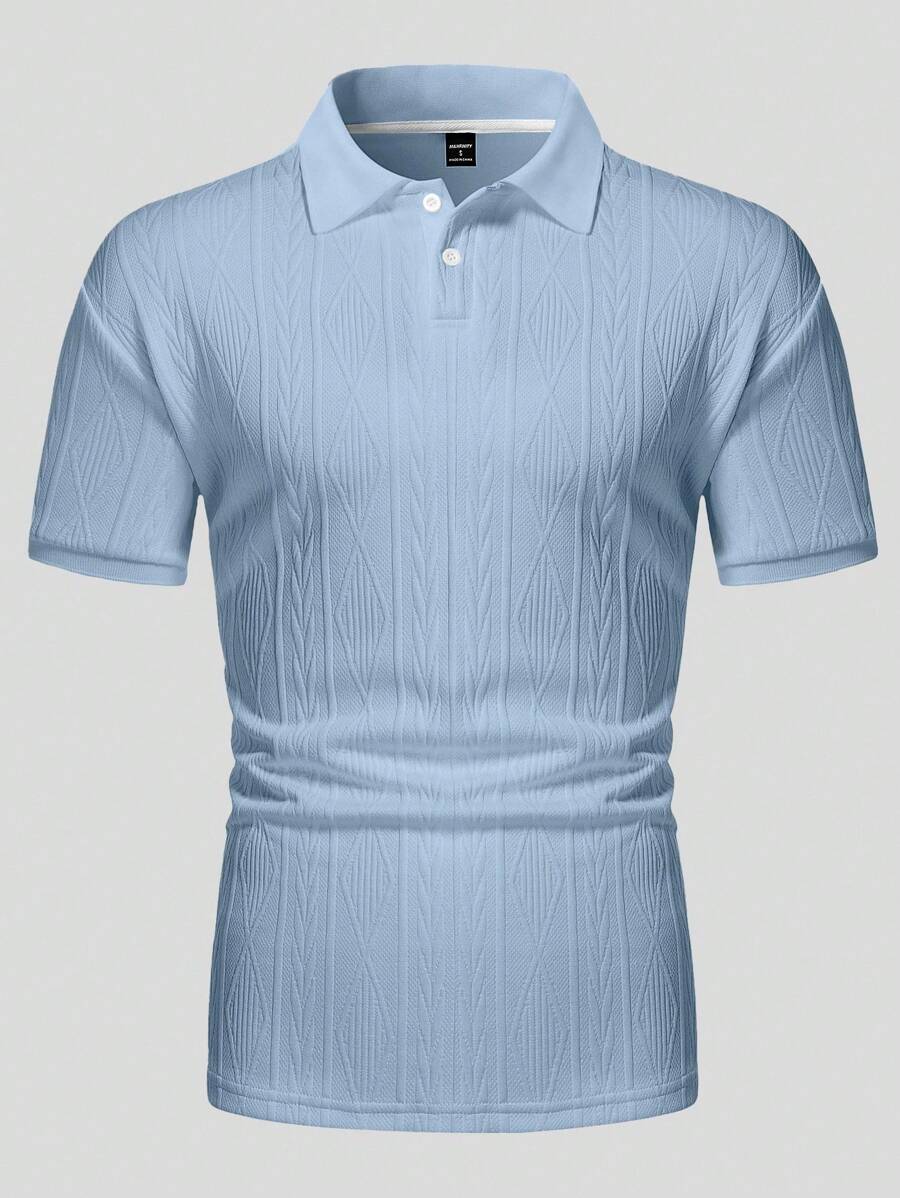 Men's Easy-Fit Button-Up Summer Polo