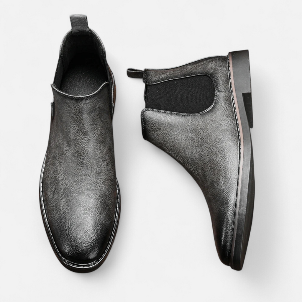 Men's Burnished Leather Chelsea Boots