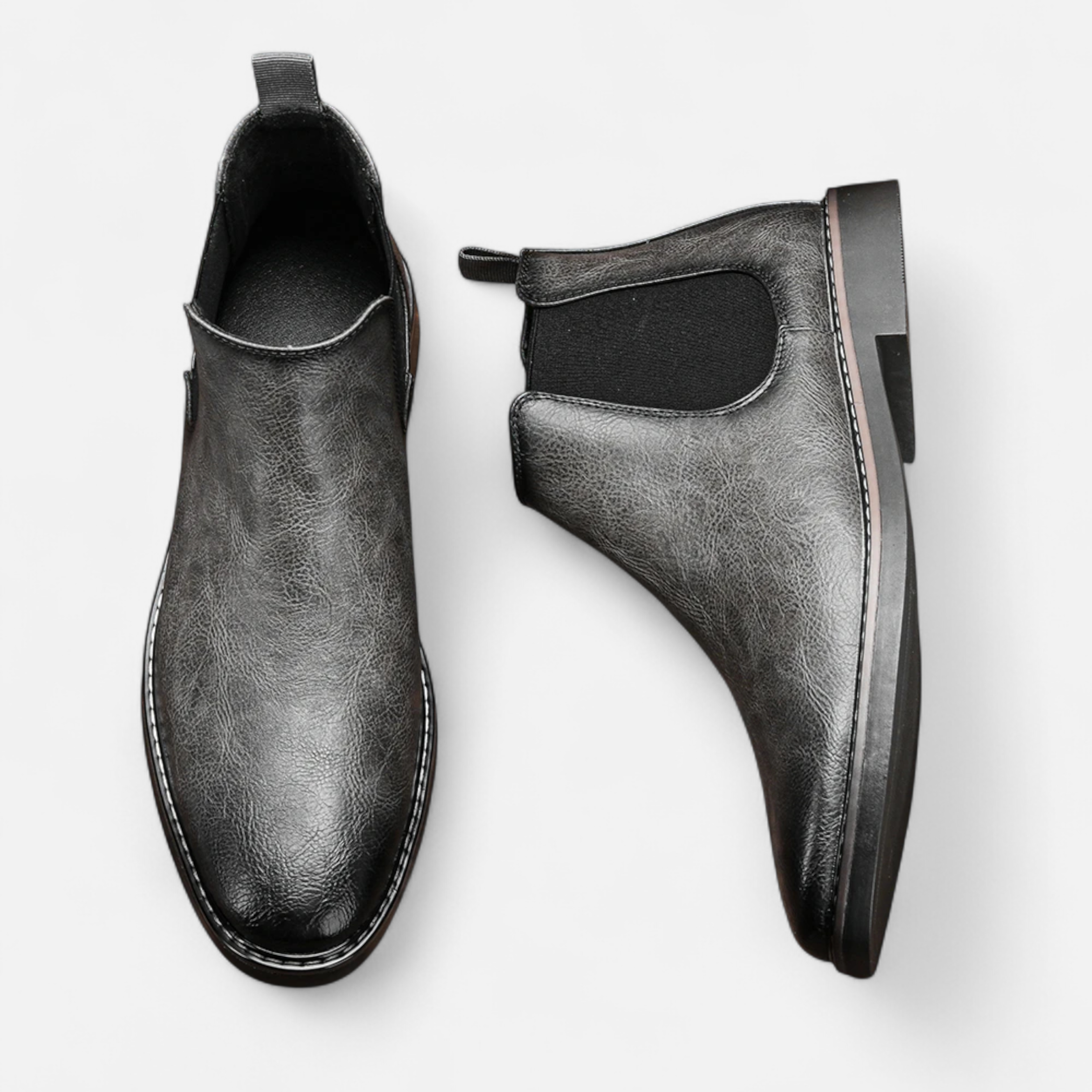 Men's Burnished Leather Chelsea Boots