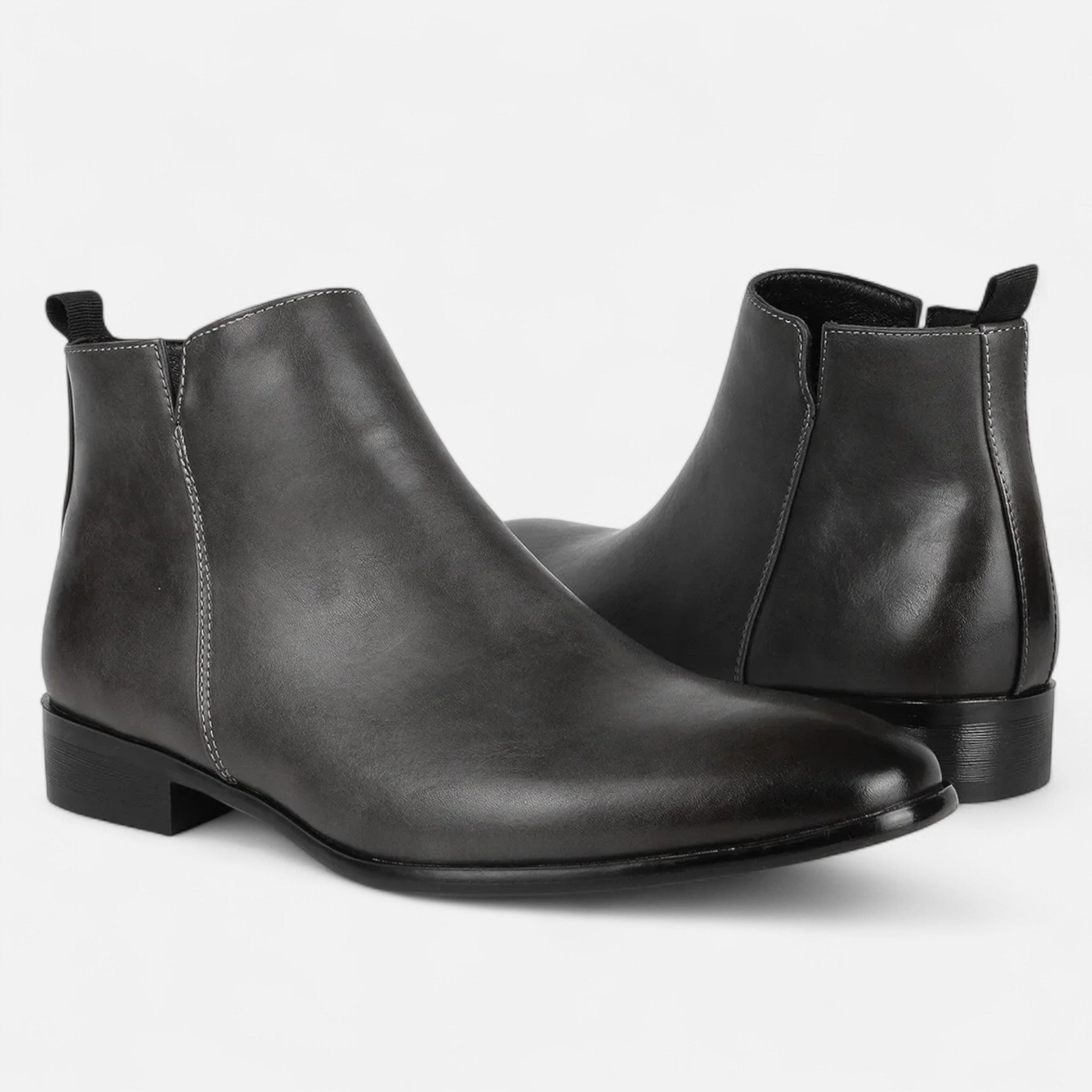 Men's Structured Square-Toe Chelsea Boots