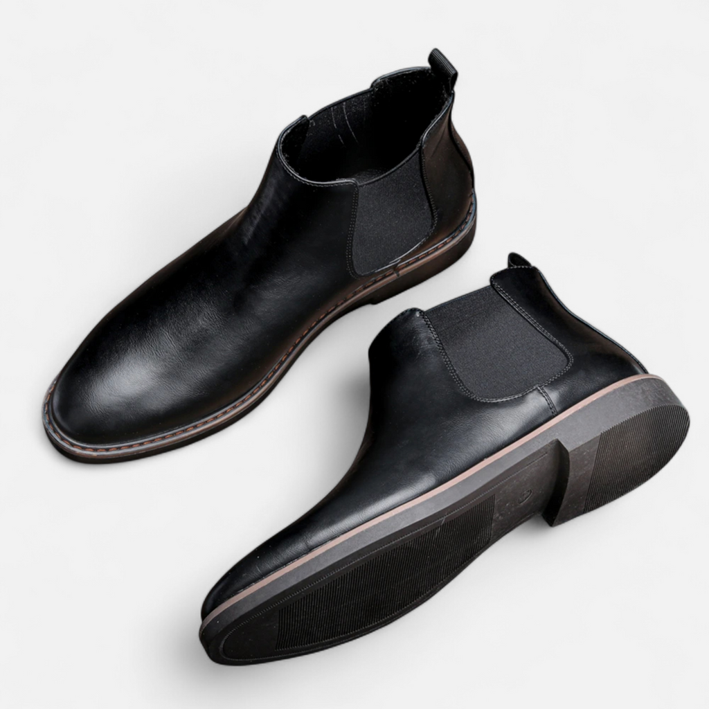 Men's Burnished Leather Chelsea Boots
