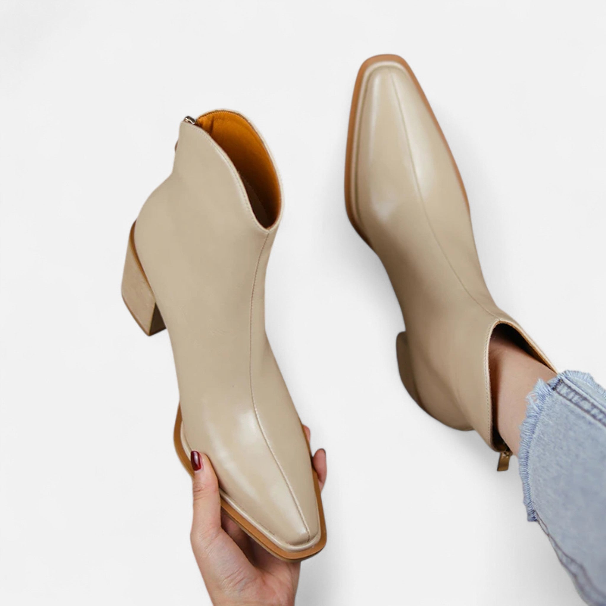 Women's Sharp Pointed Leather Boots