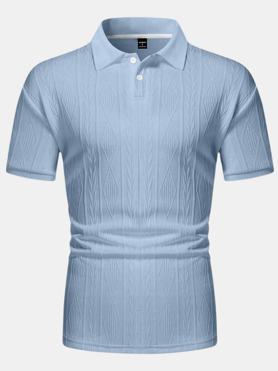 Men's Easy-Fit Button-Up Summer Polo