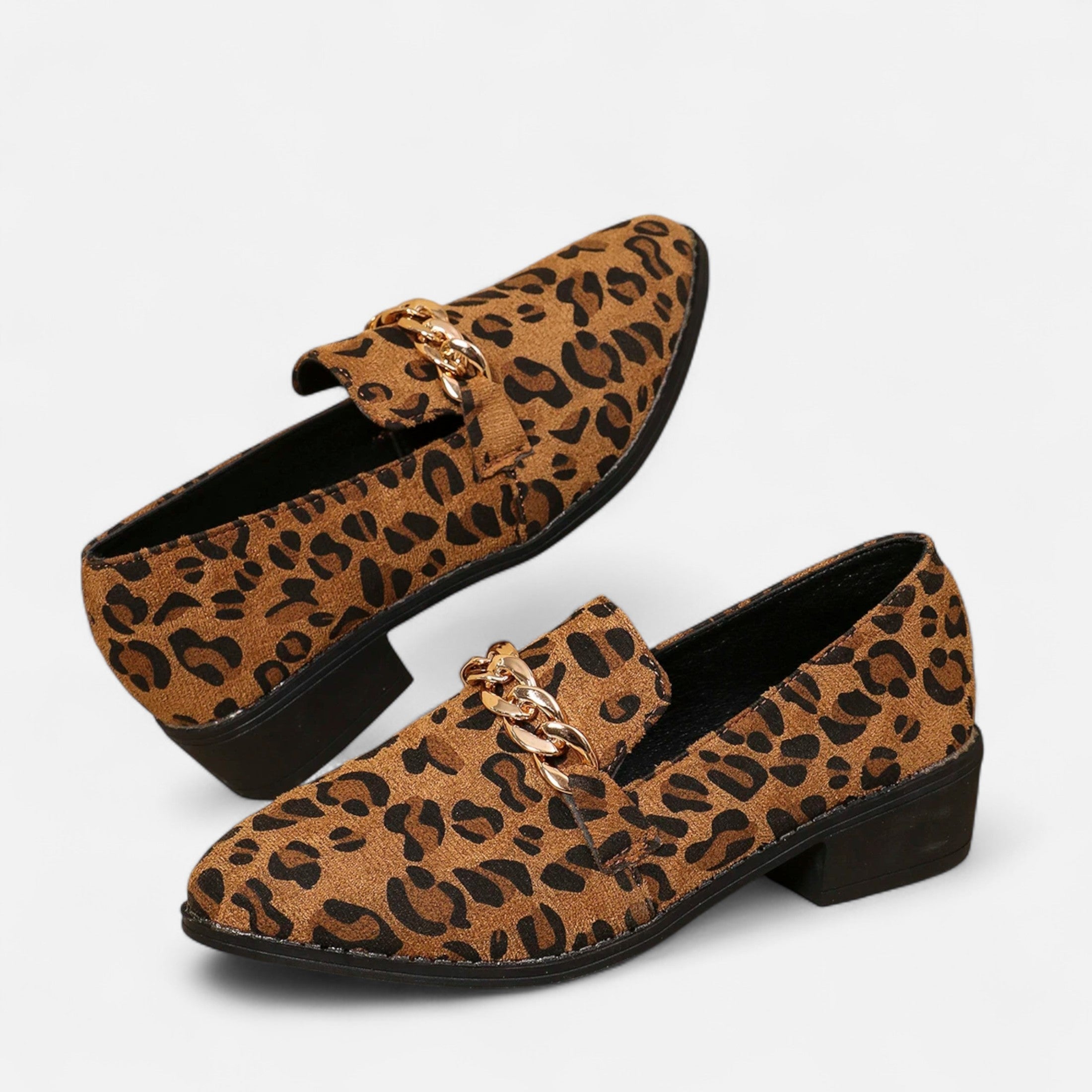 Women's Bold Leopard Suede Loafers