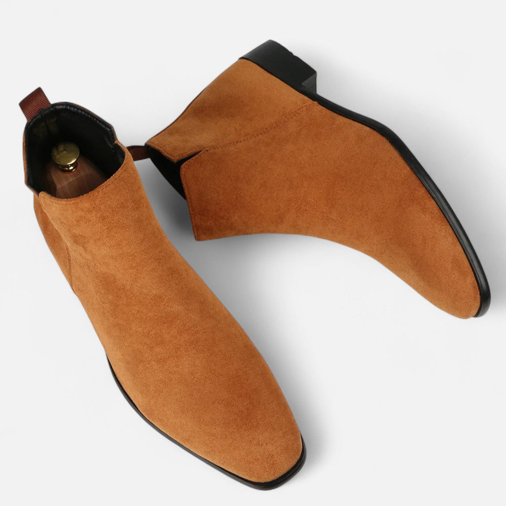 Men's Structured Square-Toe Chelsea Boots