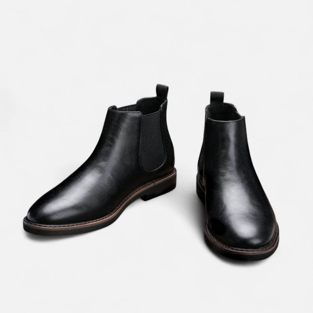 Men's Burnished Leather Chelsea Boots