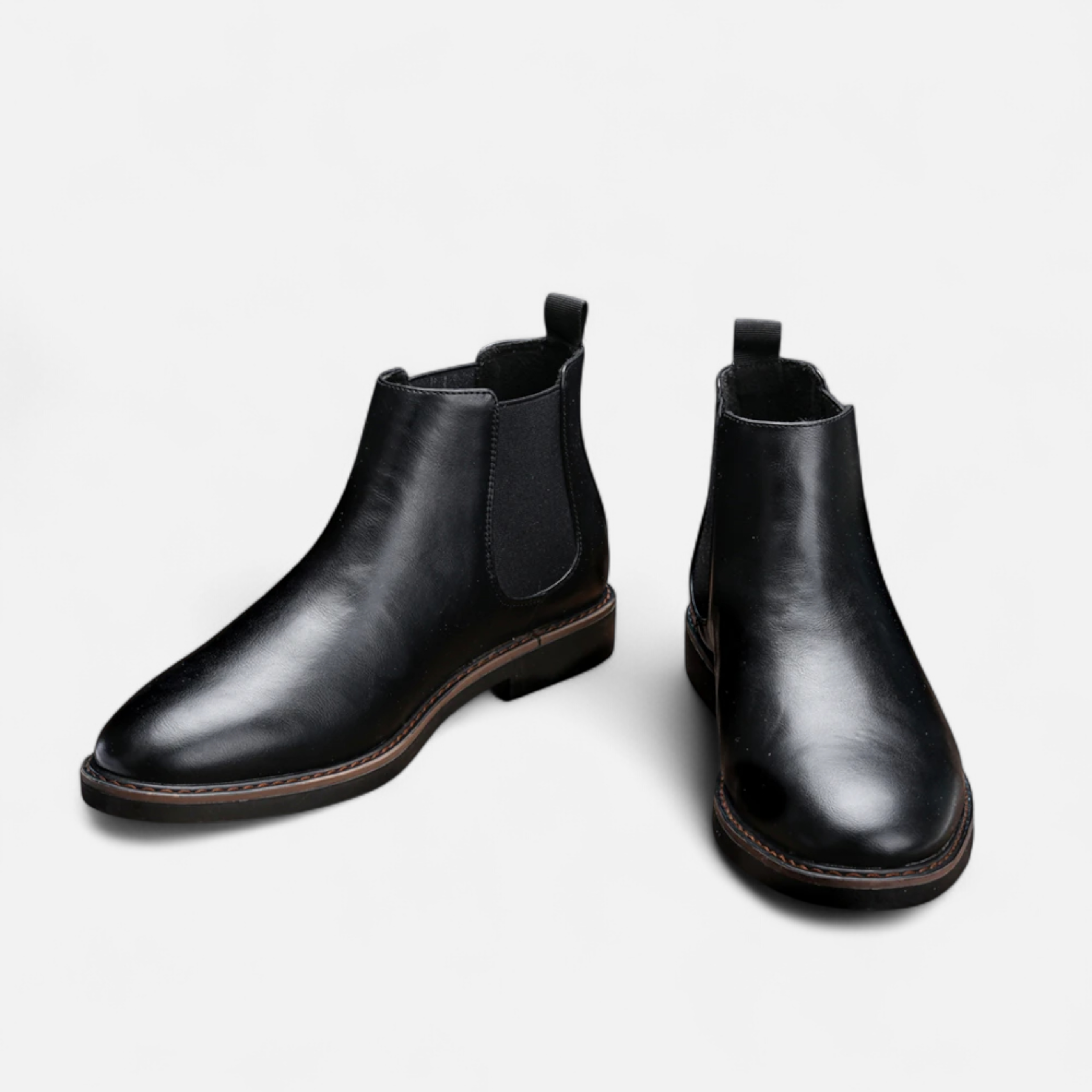 Men's Burnished Leather Chelsea Boots