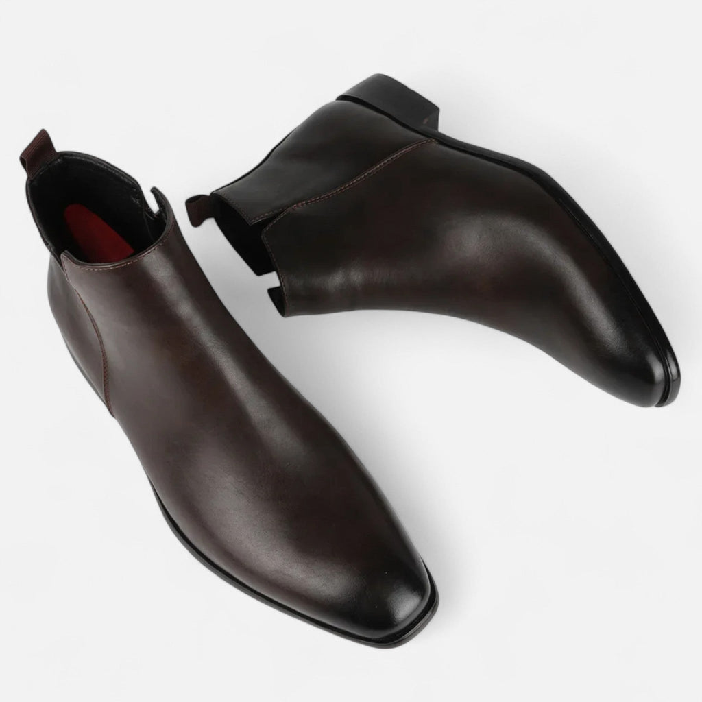 Men's Structured Square-Toe Chelsea Boots