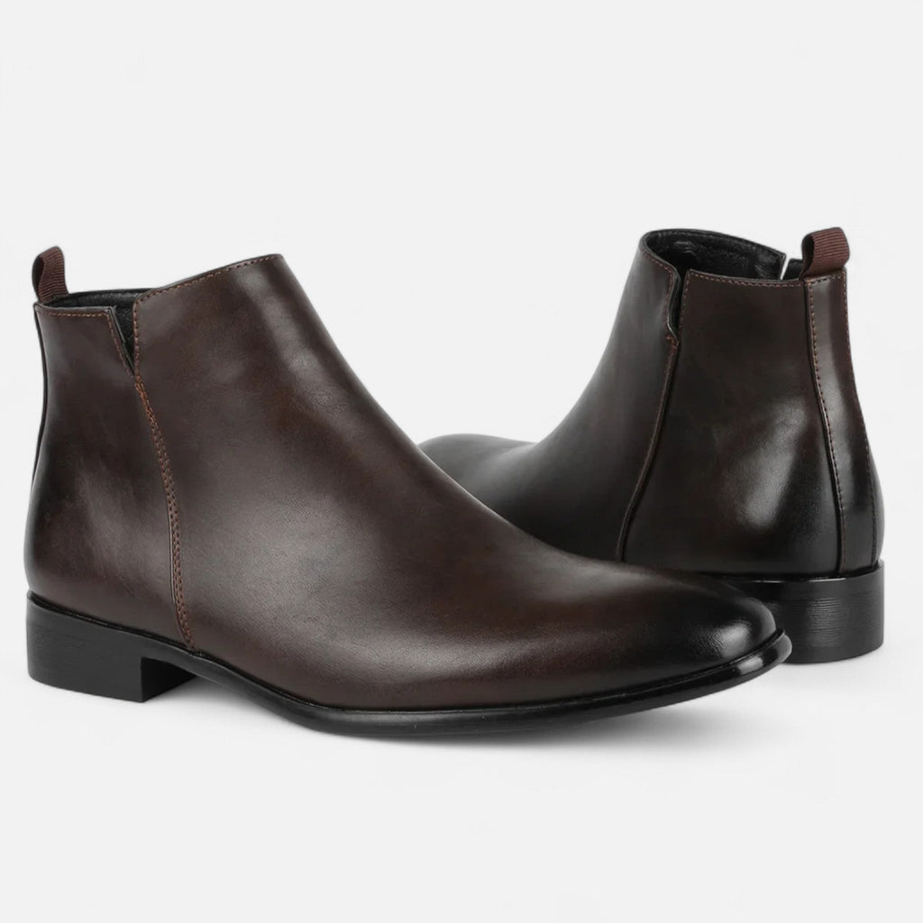 Men's Structured Square-Toe Chelsea Boots