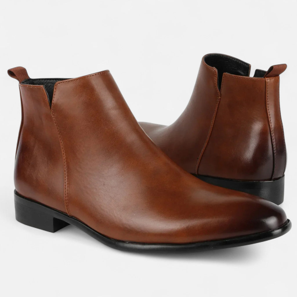 Men's Structured Square-Toe Chelsea Boots