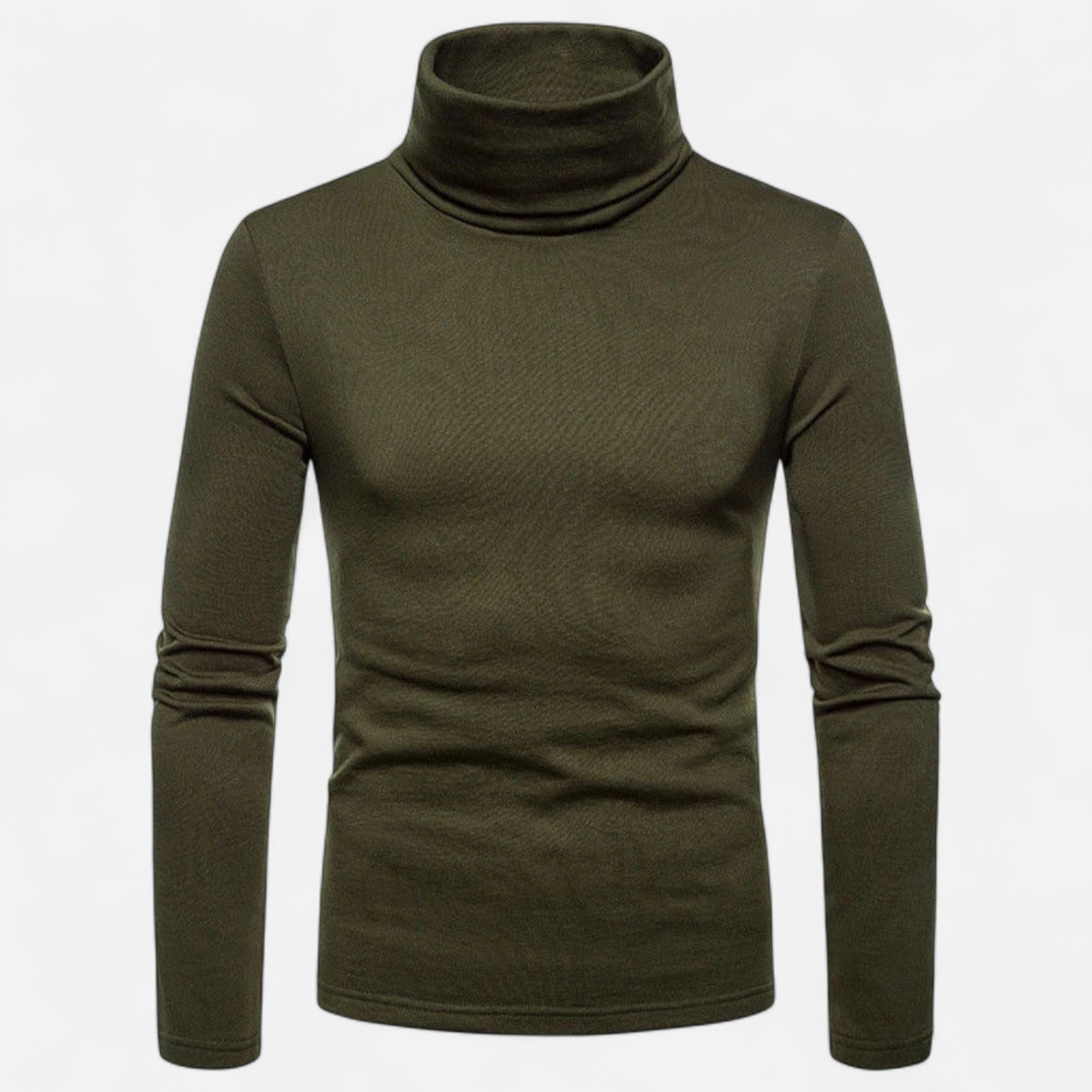 Men's Fitted Stretch Turtleneck Sweater