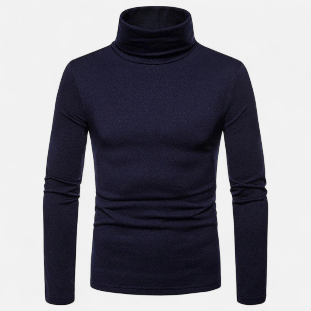 Men's Fitted Stretch Turtleneck Sweater