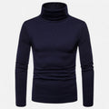 Men's Fitted Stretch Turtleneck Sweater