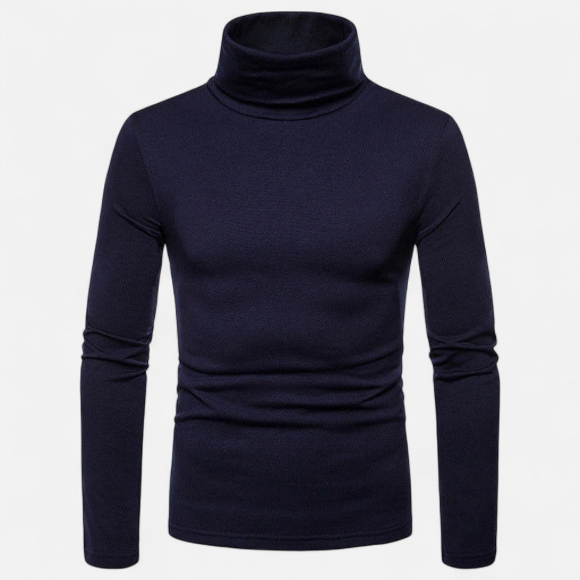 Men's Fitted Stretch Turtleneck Sweater