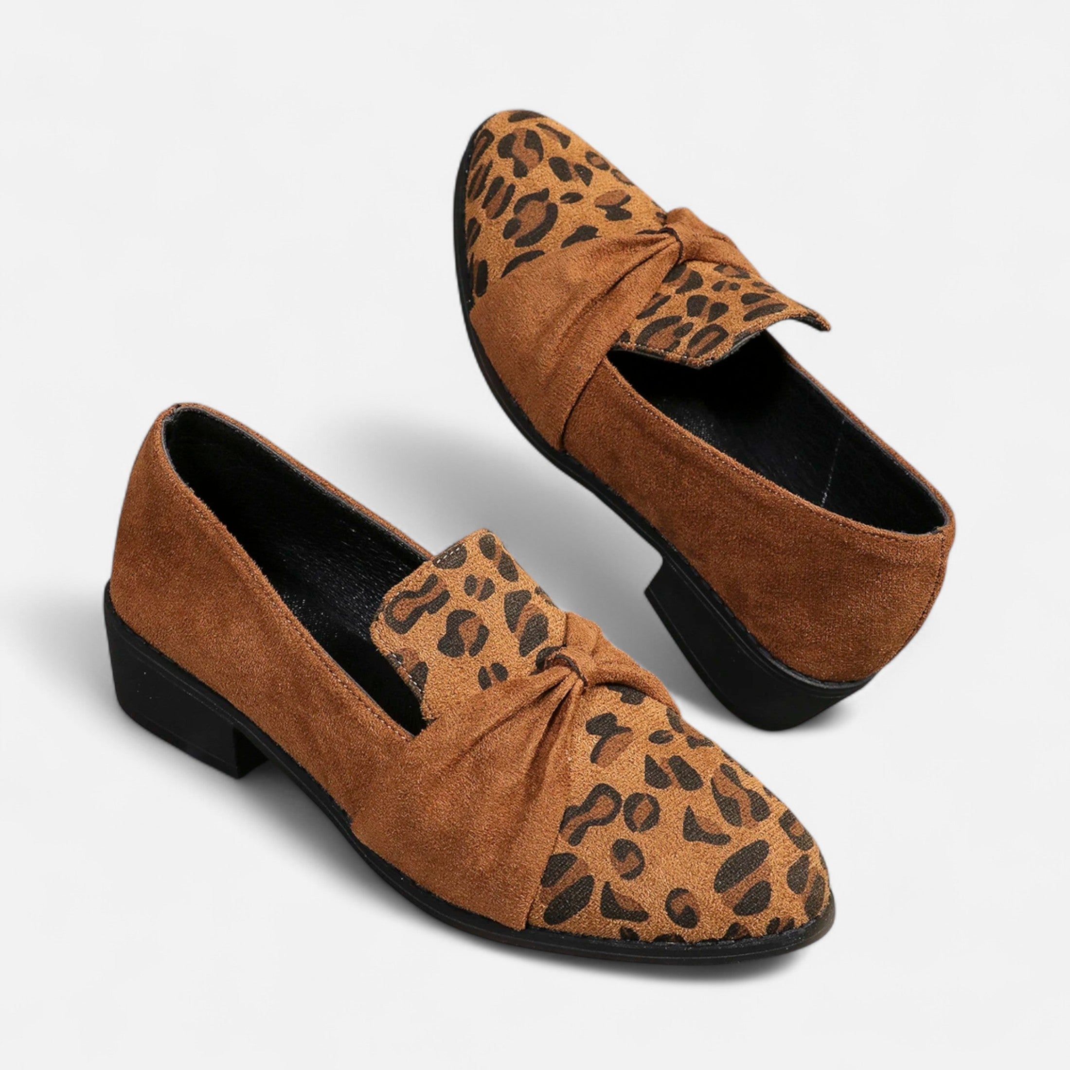 Women's Bold Leopard Suede Loafers