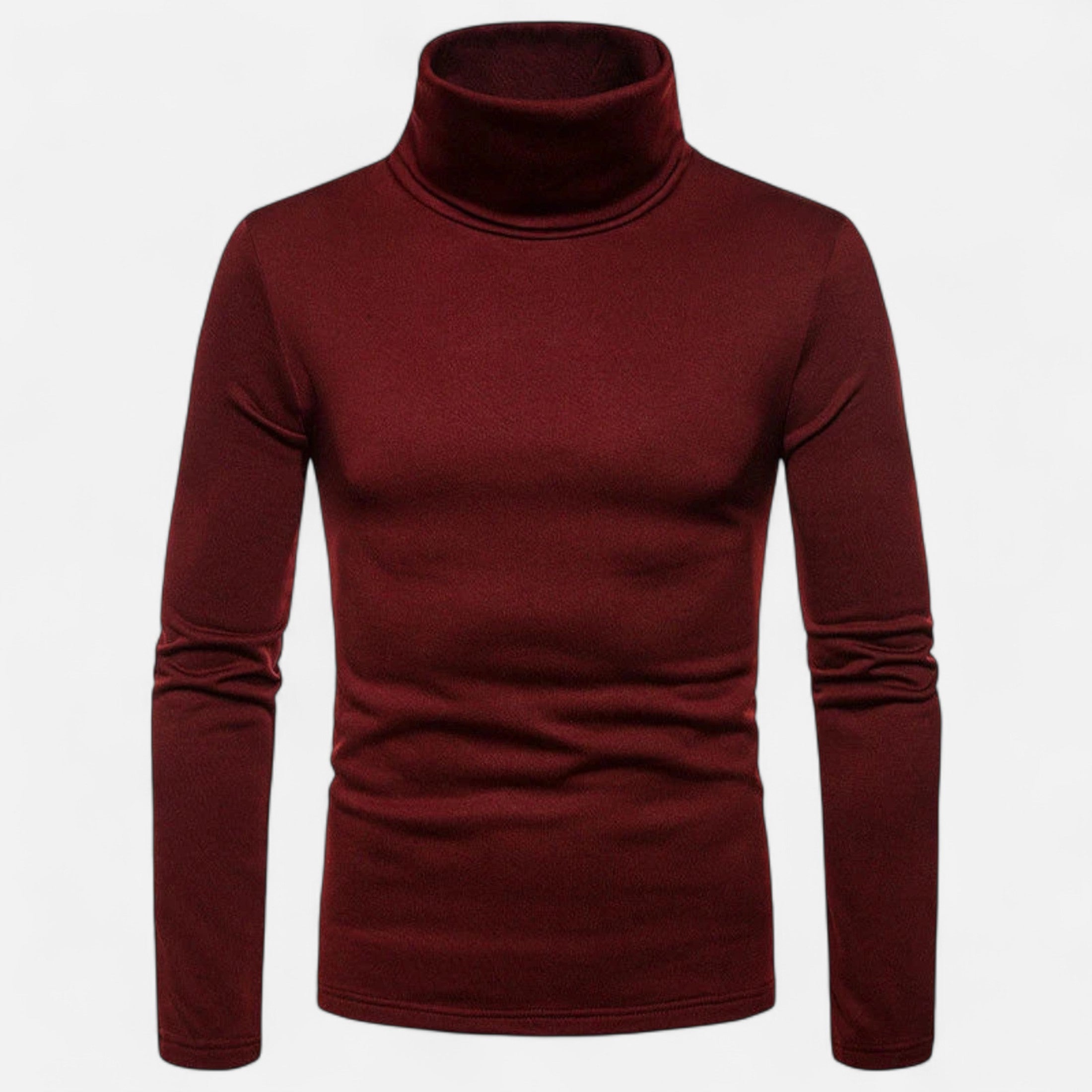 Men's Fitted Stretch Turtleneck Sweater
