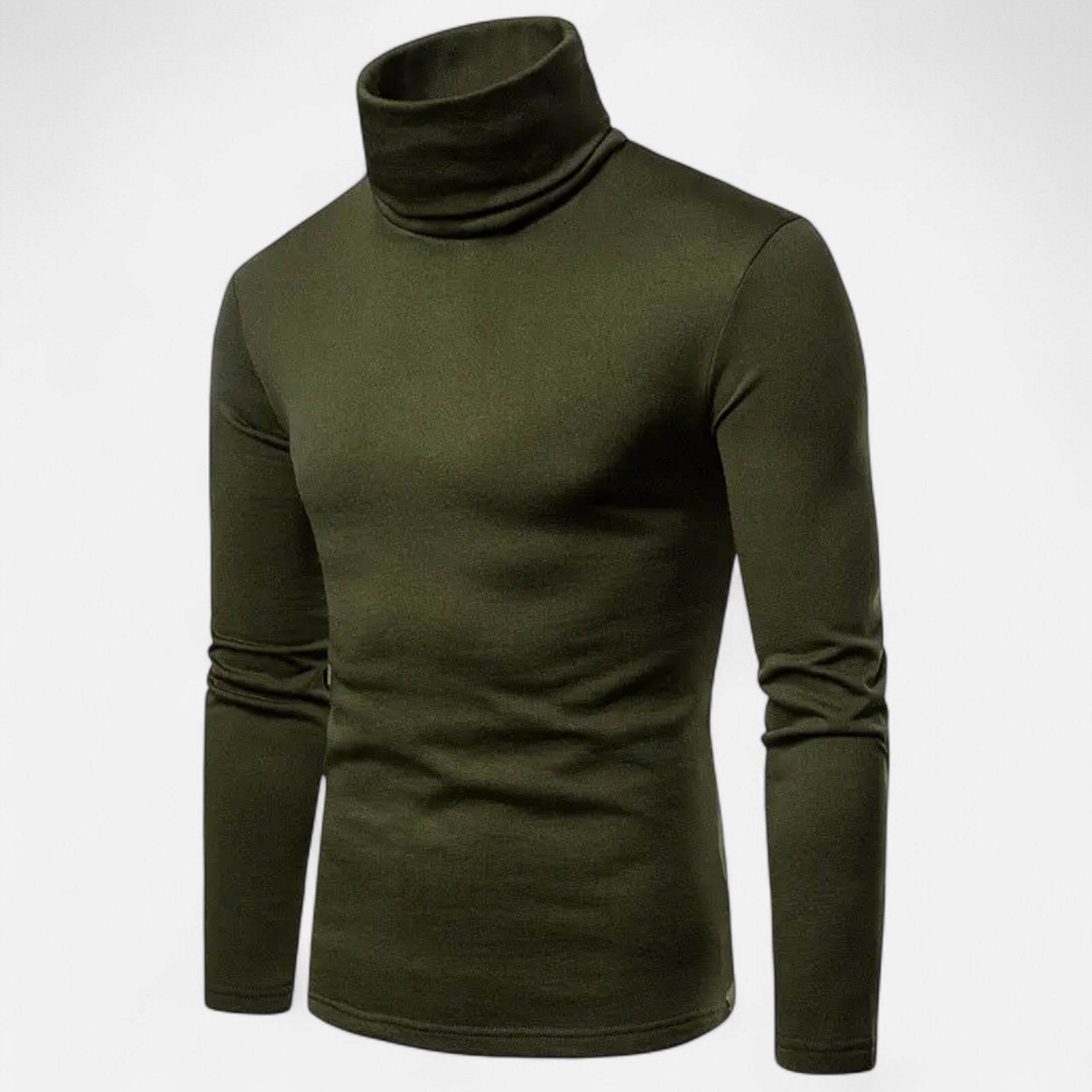 Men's Fitted Stretch Turtleneck Sweater