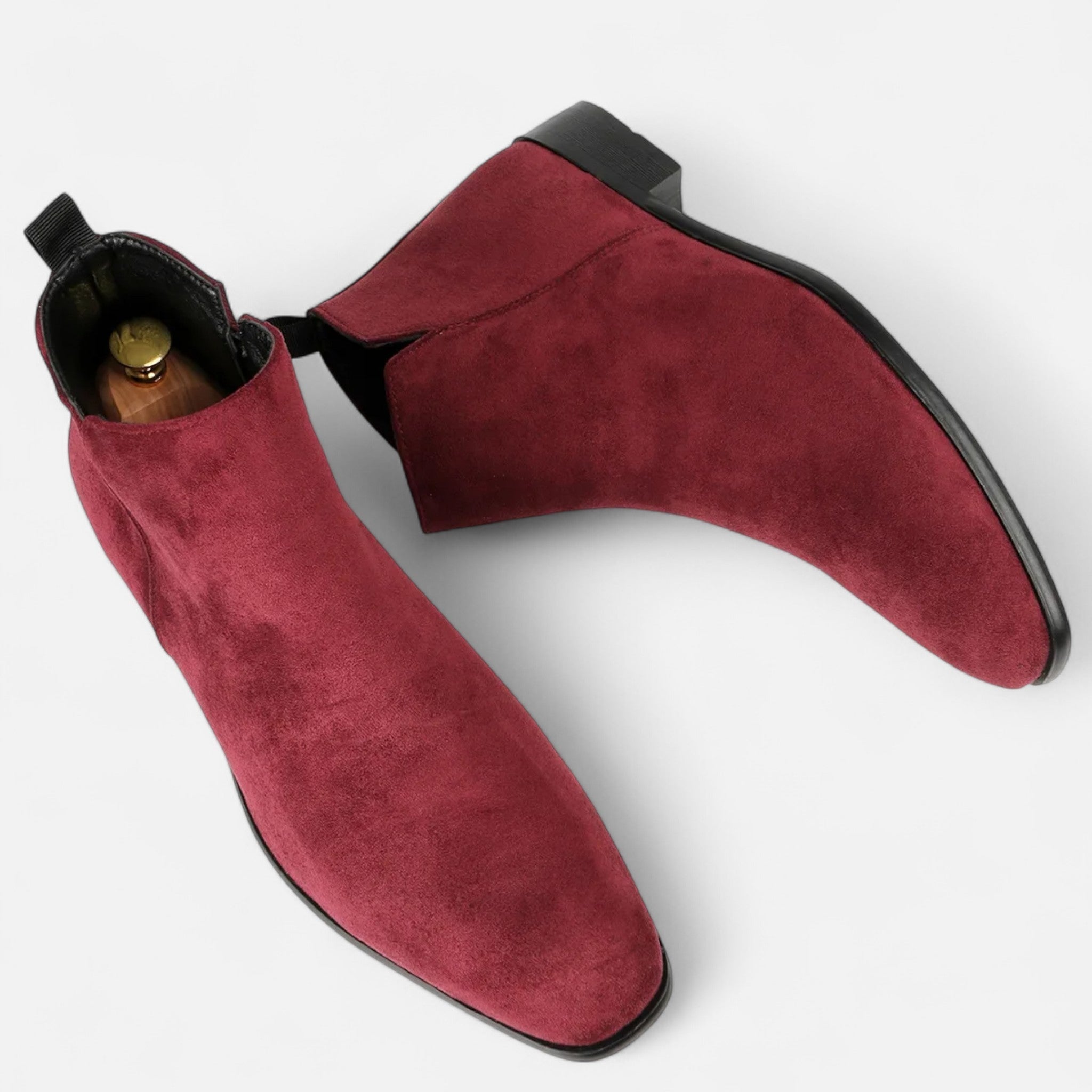 Men's Structured Square-Toe Chelsea Boots