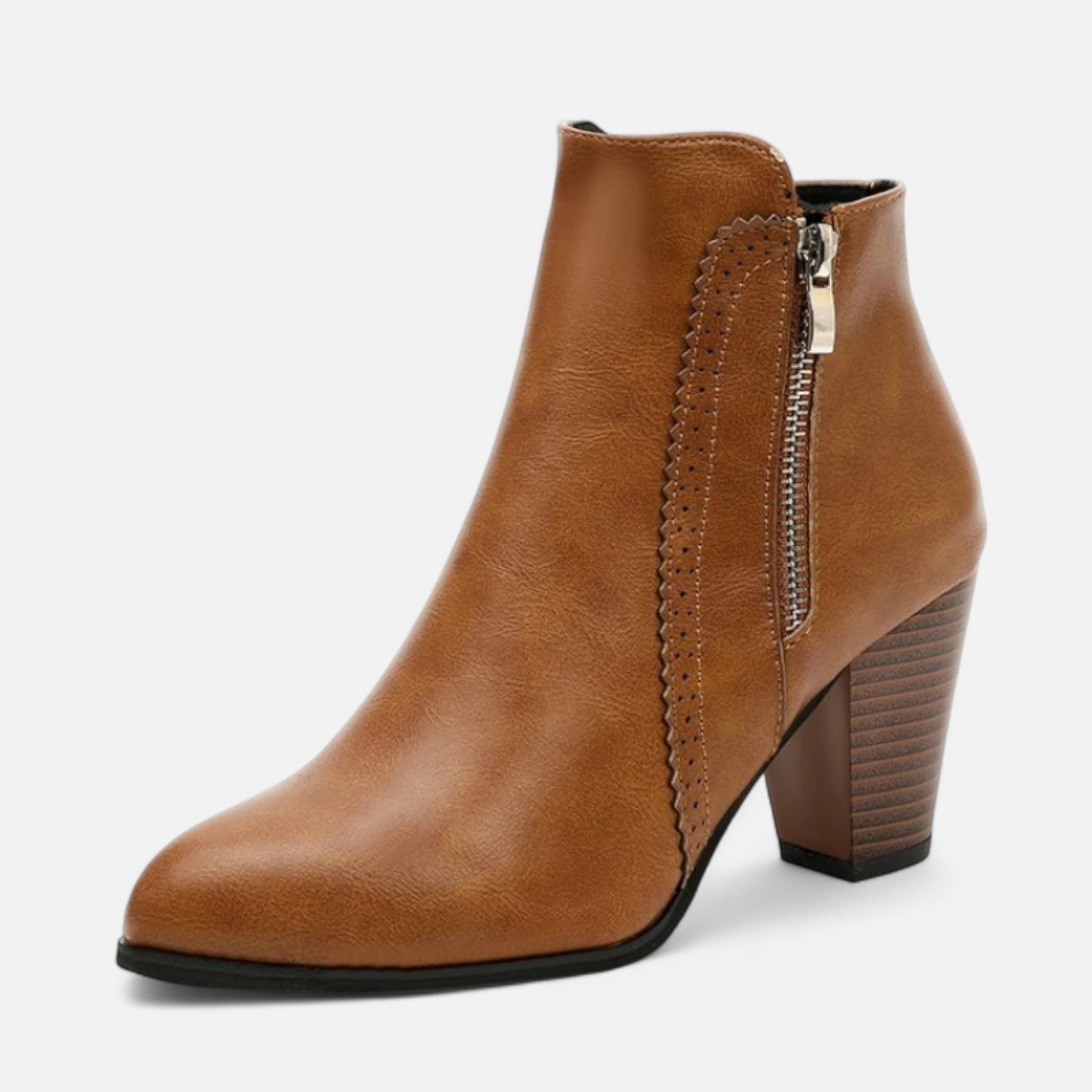 Women's Classic Zip-Up Heeled Boots