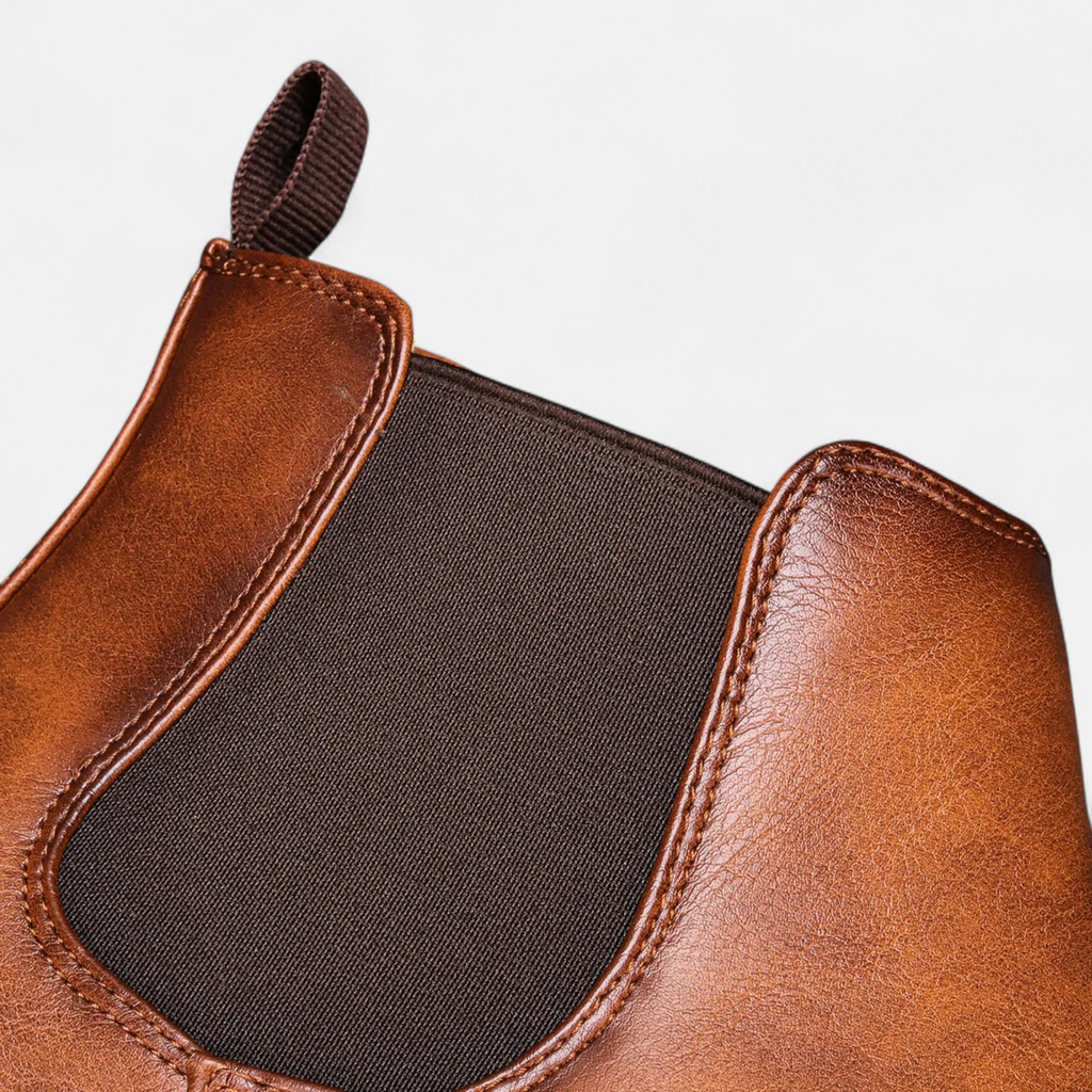 Men's Burnished Leather Chelsea Boots