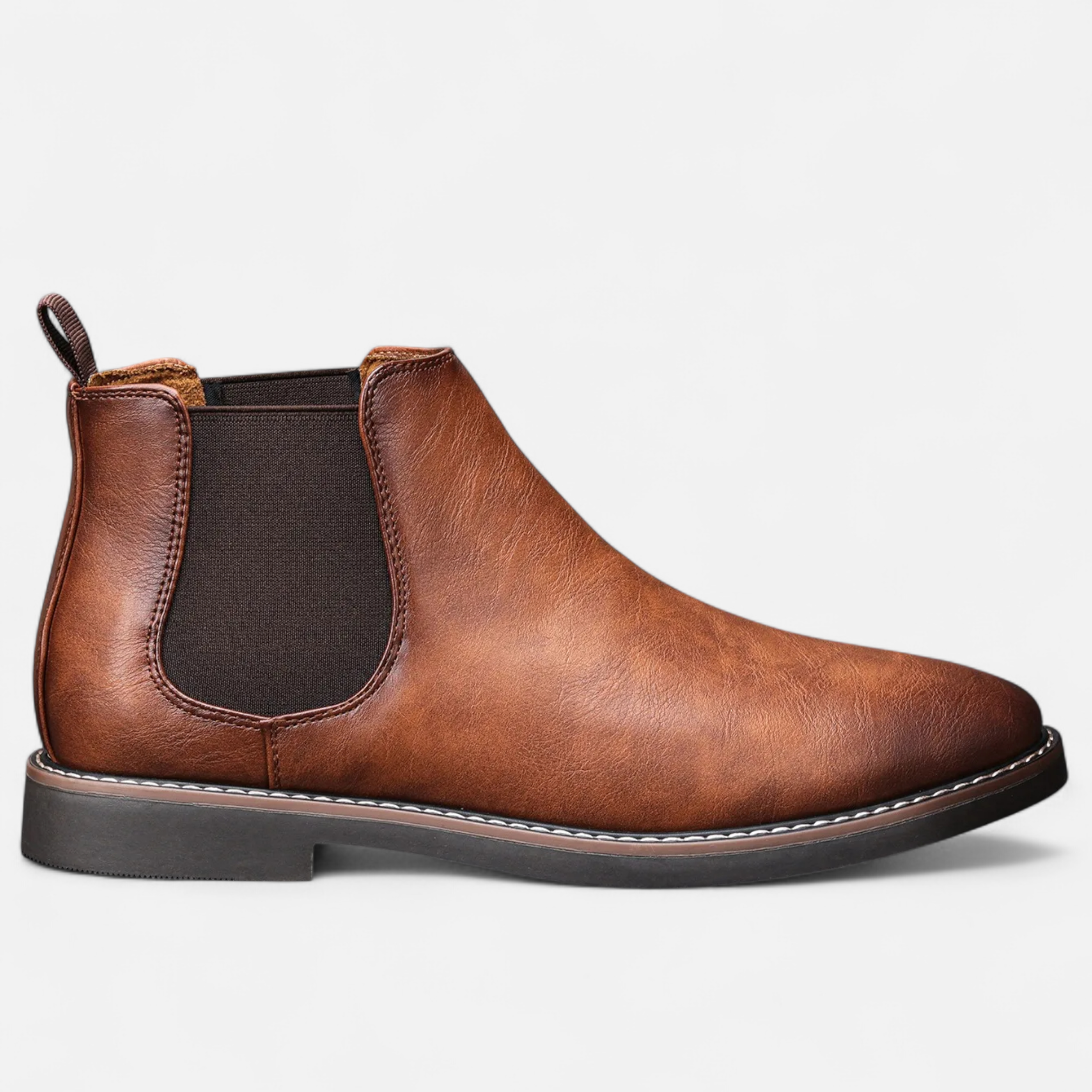 Men's Burnished Leather Chelsea Boots