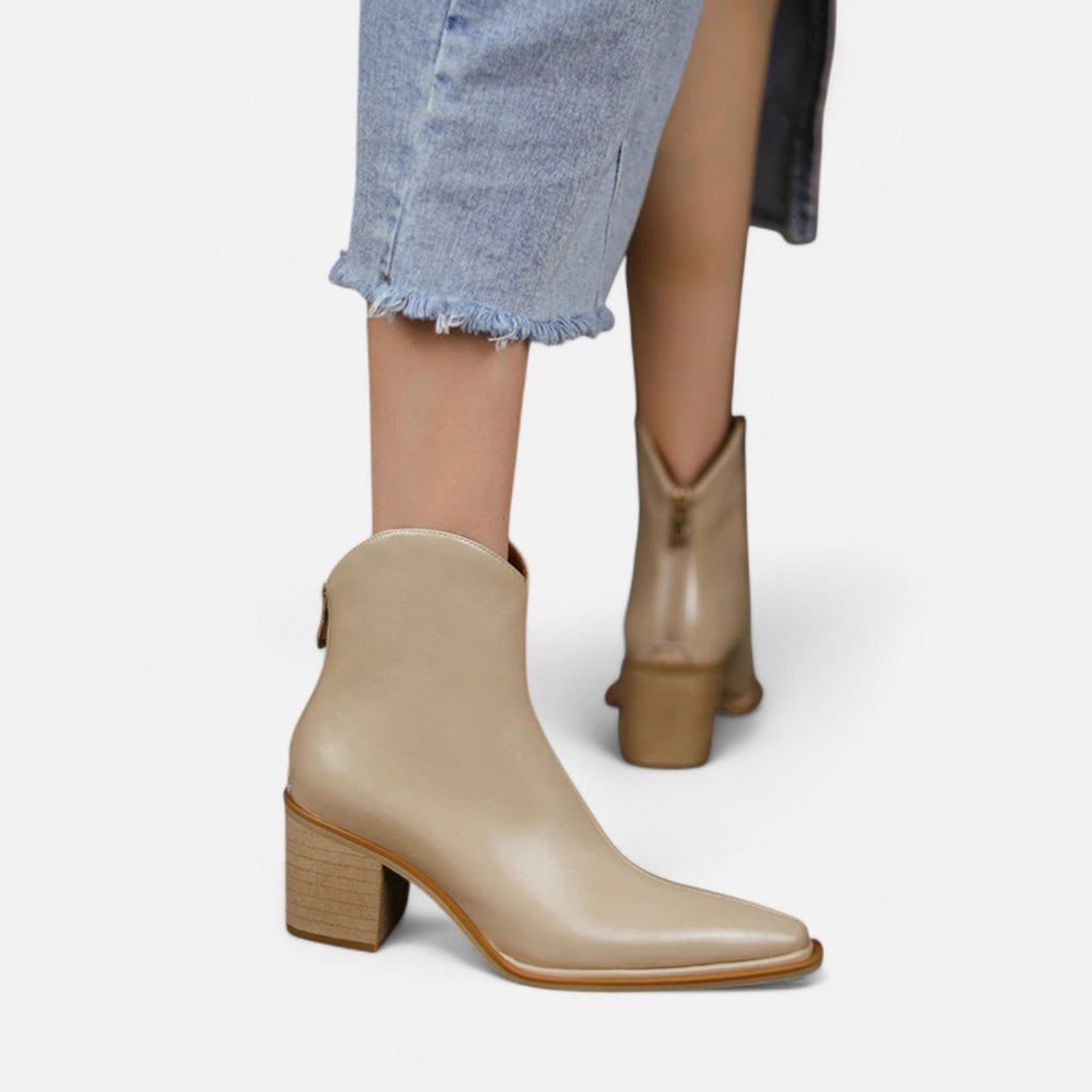 Women's Sharp Pointed Leather Boots