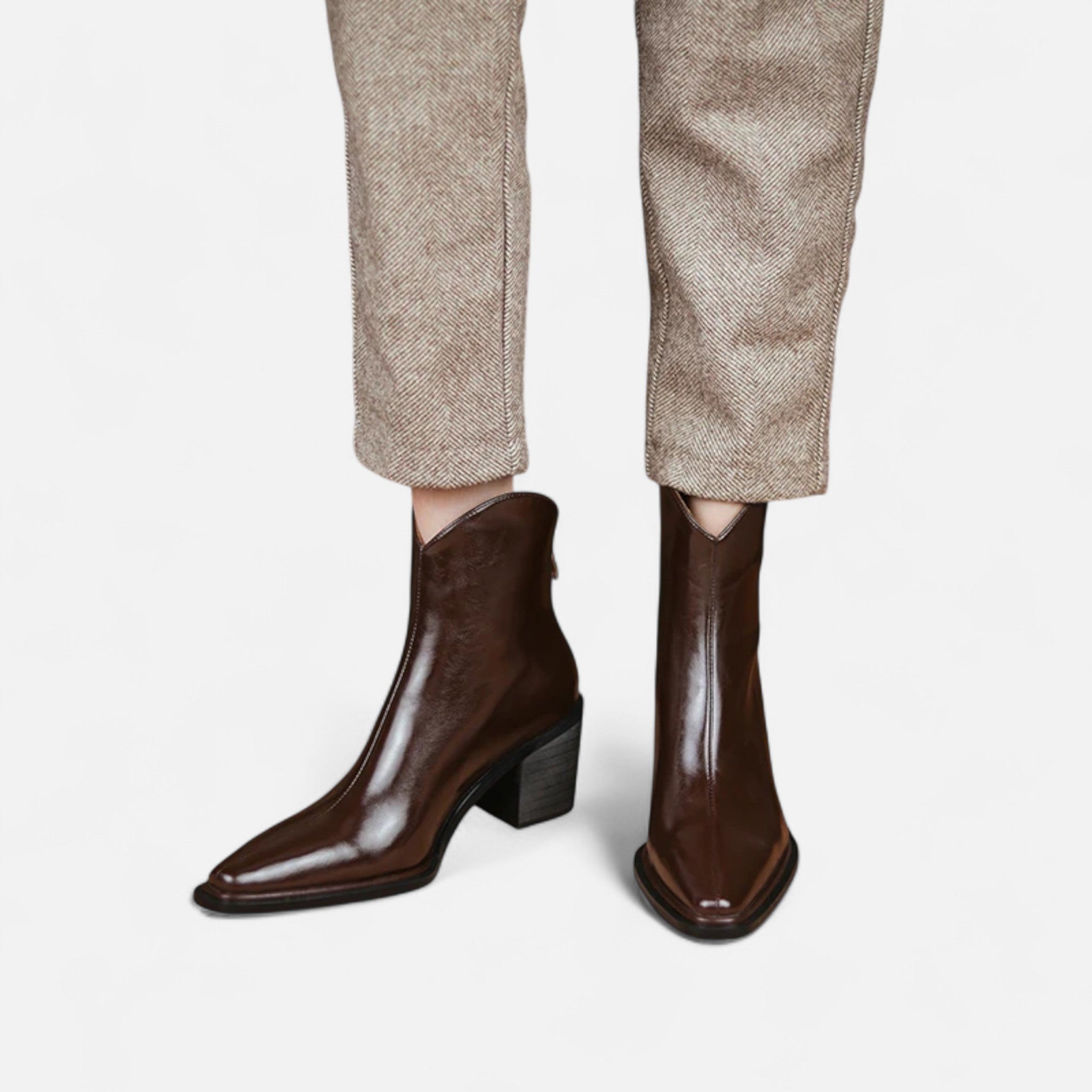 Women's Sharp Pointed Leather Boots