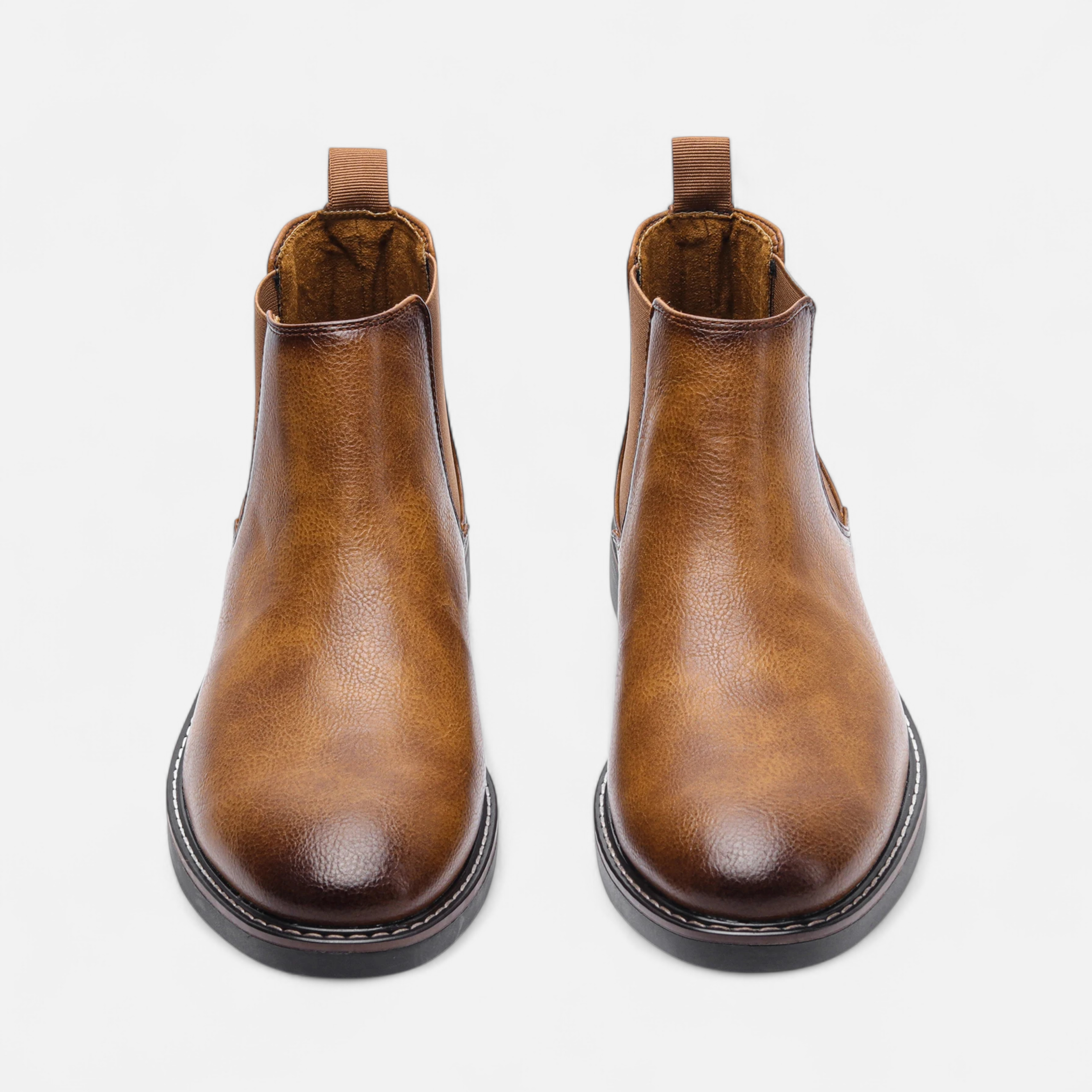 Men's Burnished Leather Chelsea Boots
