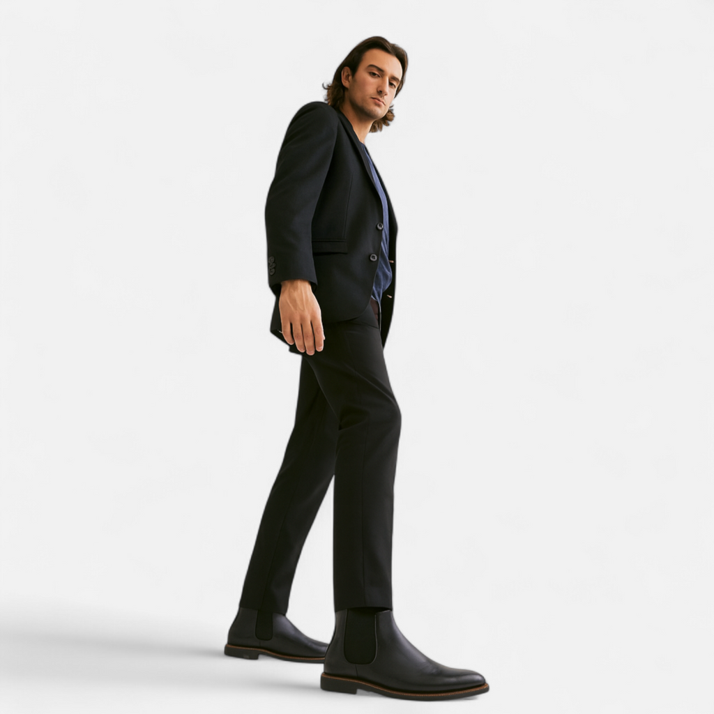 Men's Burnished Leather Chelsea Boots