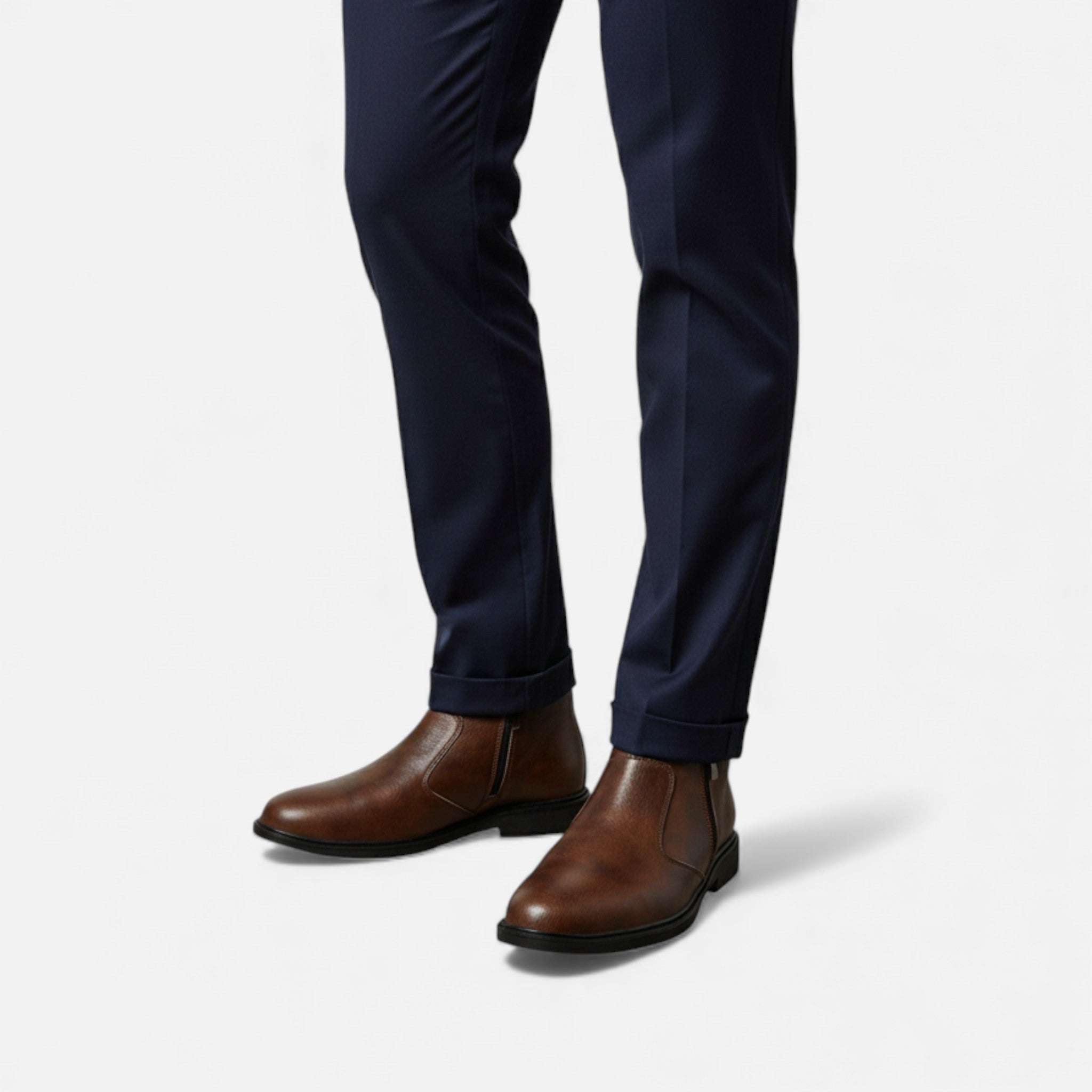 Men's Clean-Cut Ankle Chelsea Boots