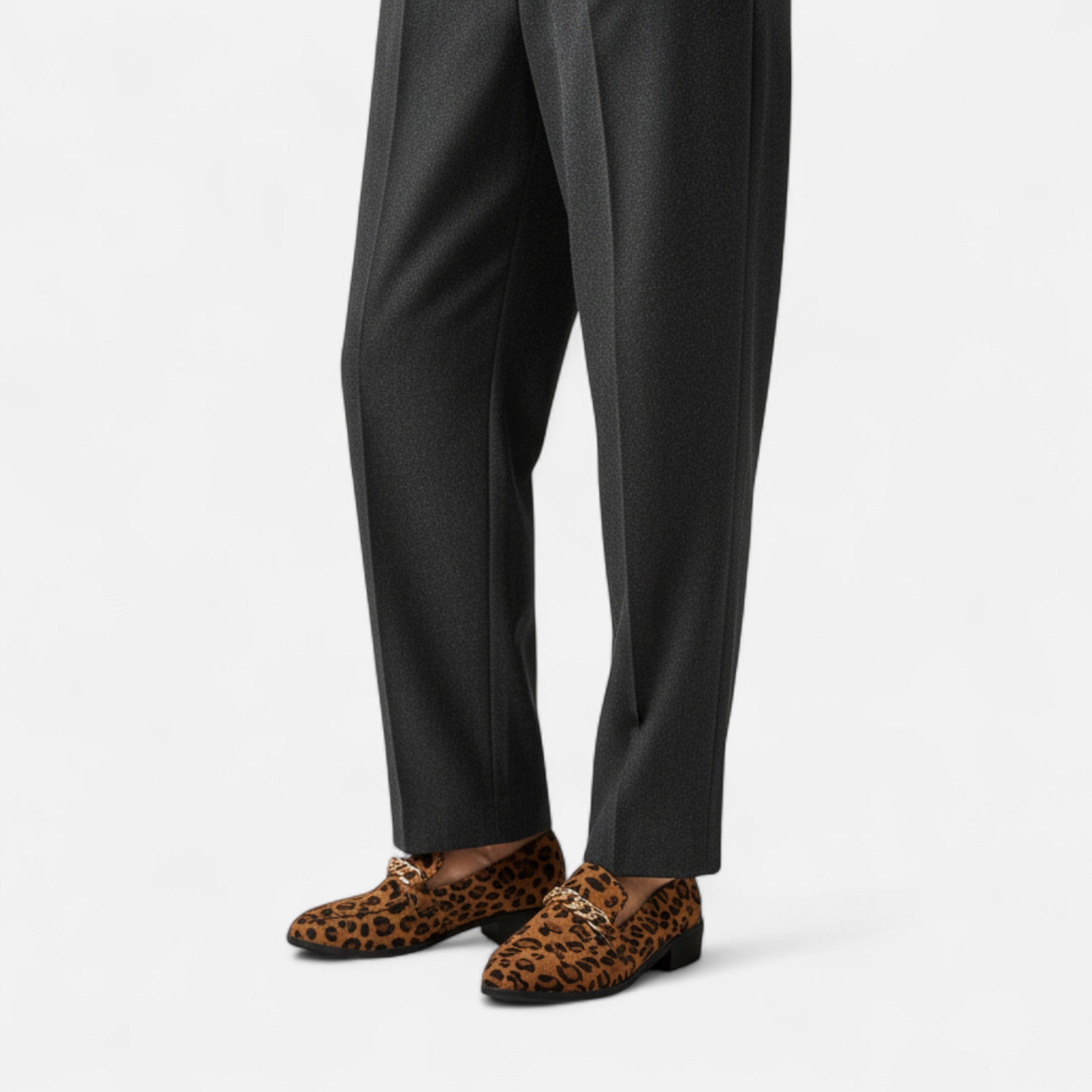 Women's Bold Leopard Suede Loafers