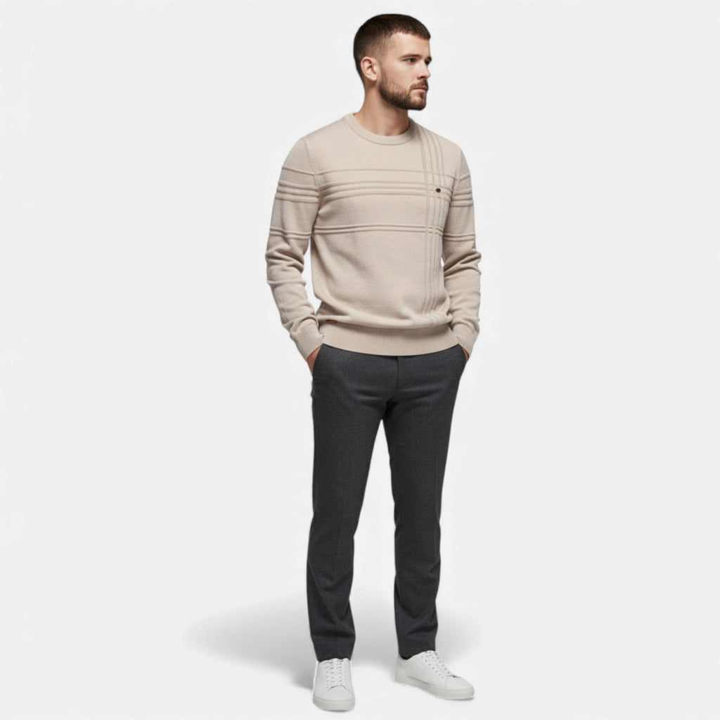 Men's Sharp Structured Knit Sweater