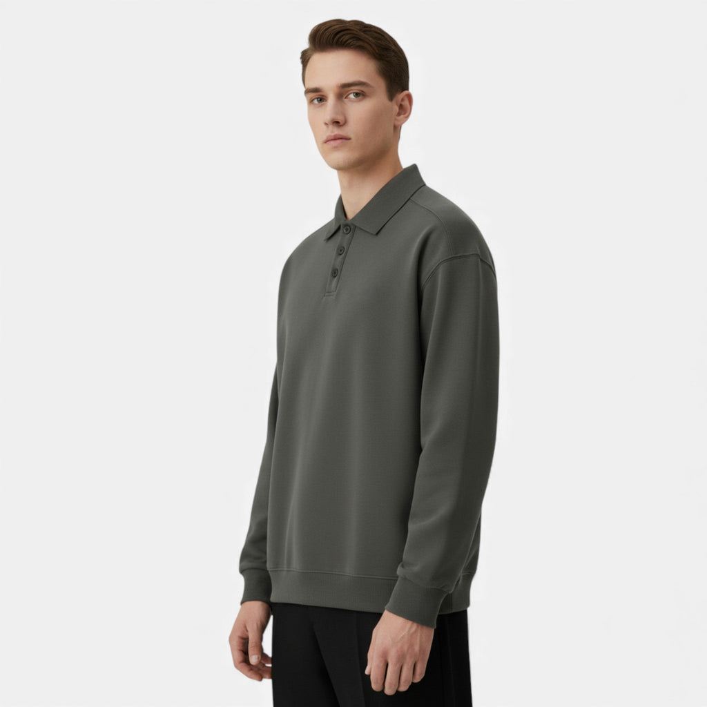 Men's Warm Polo Knit Sweater