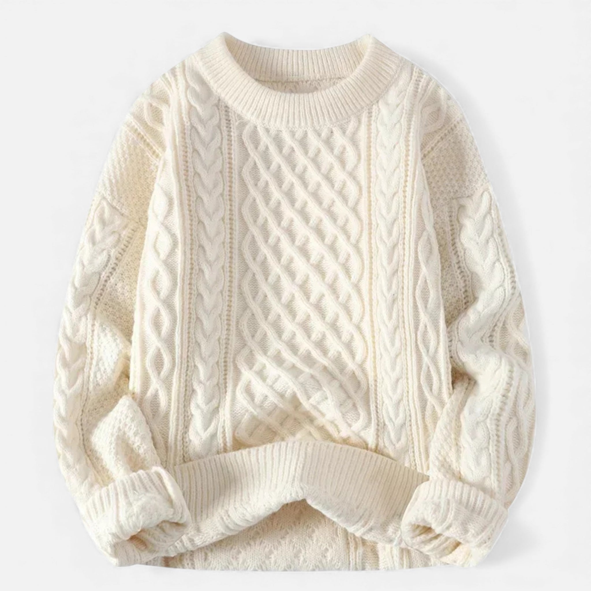 Women's Stretch Cable-Knit Sweater