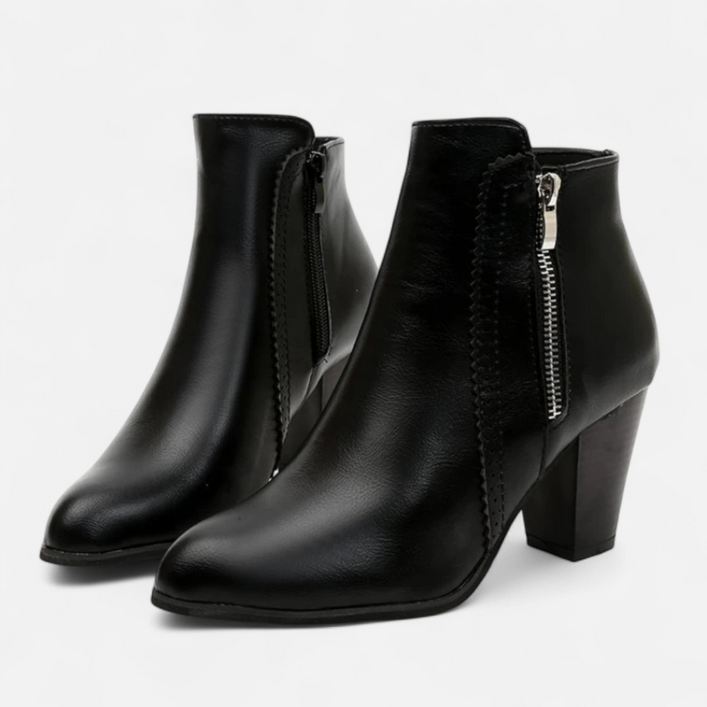 Women's Classic Zip-Up Heeled Boots