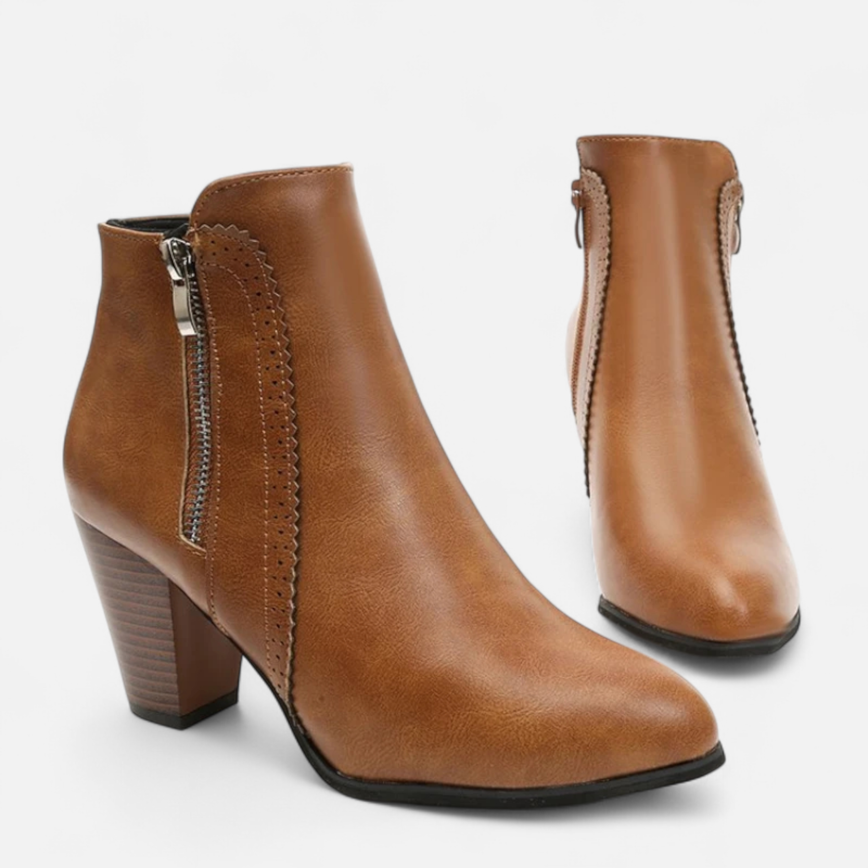 Women's Classic Zip-Up Heeled Boots