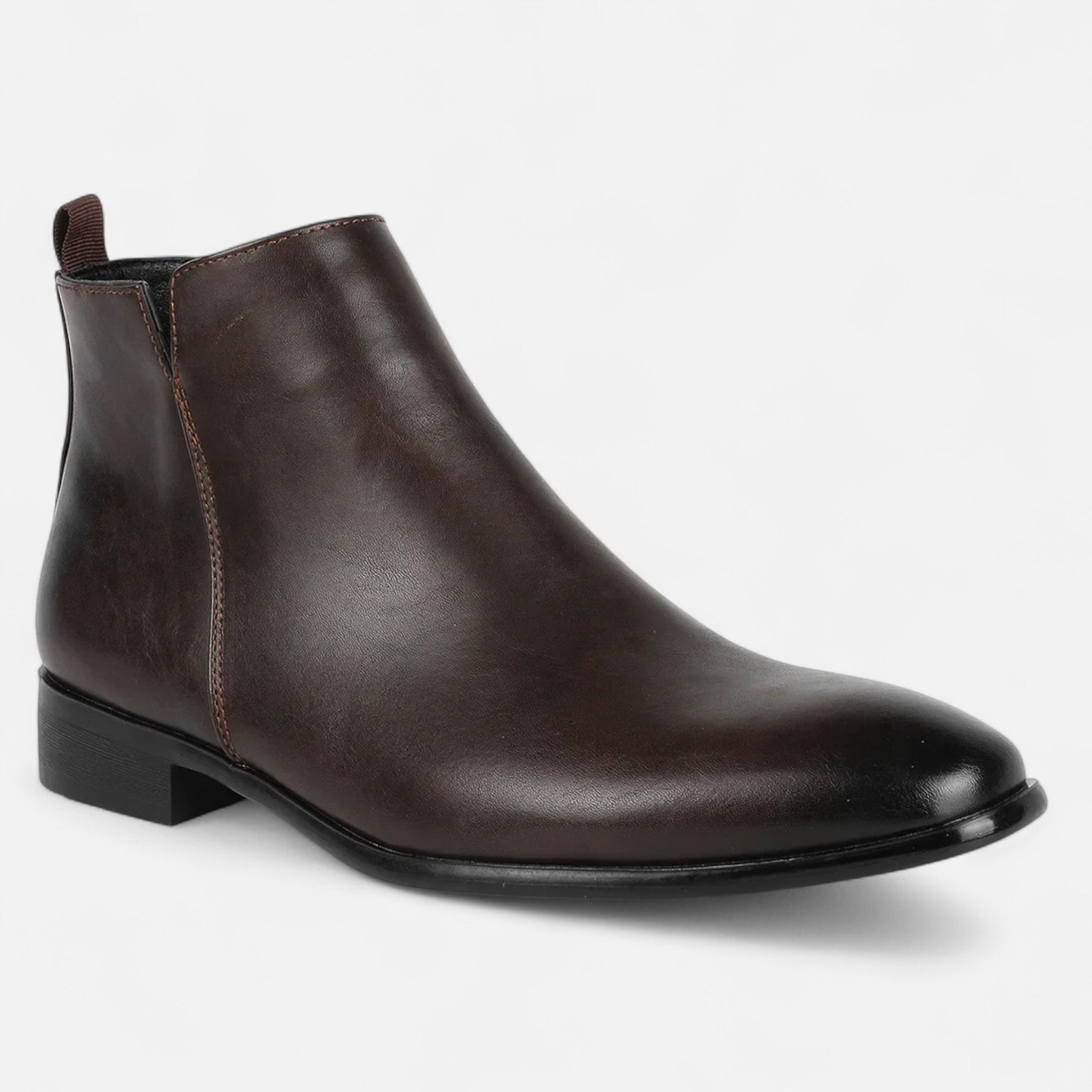 Men's Structured Square-Toe Chelsea Boots