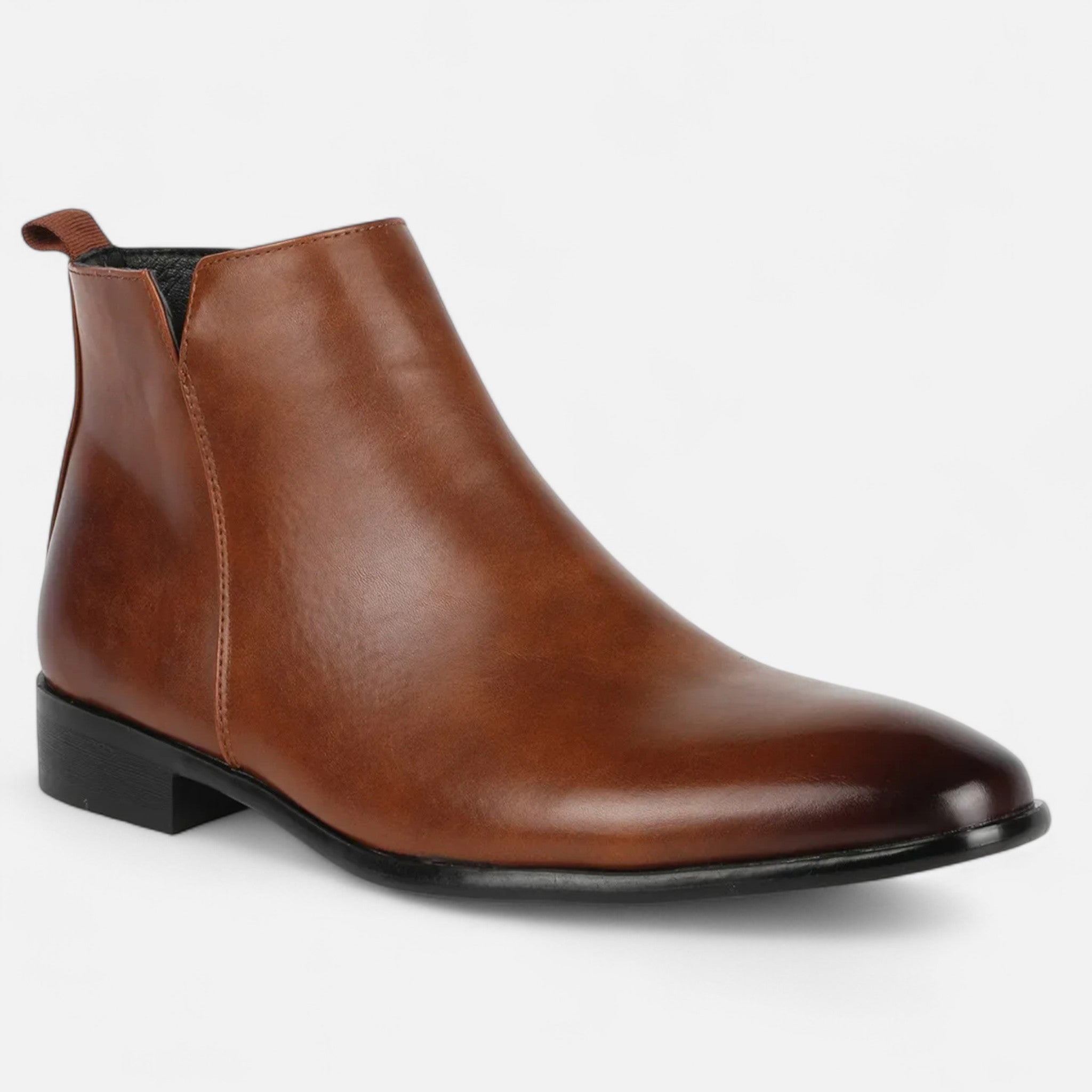 Men's Structured Square-Toe Chelsea Boots
