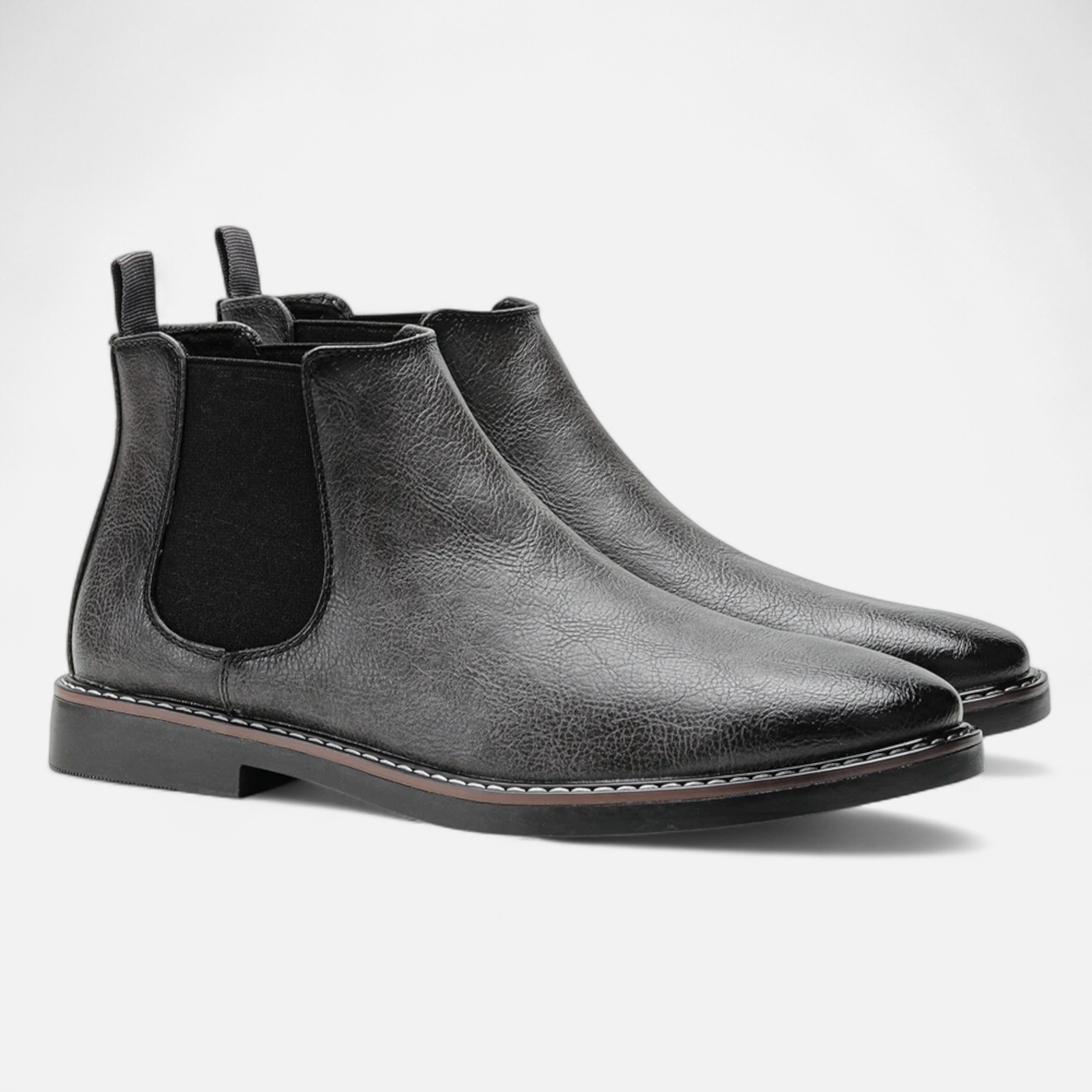 Men's Burnished Leather Chelsea Boots