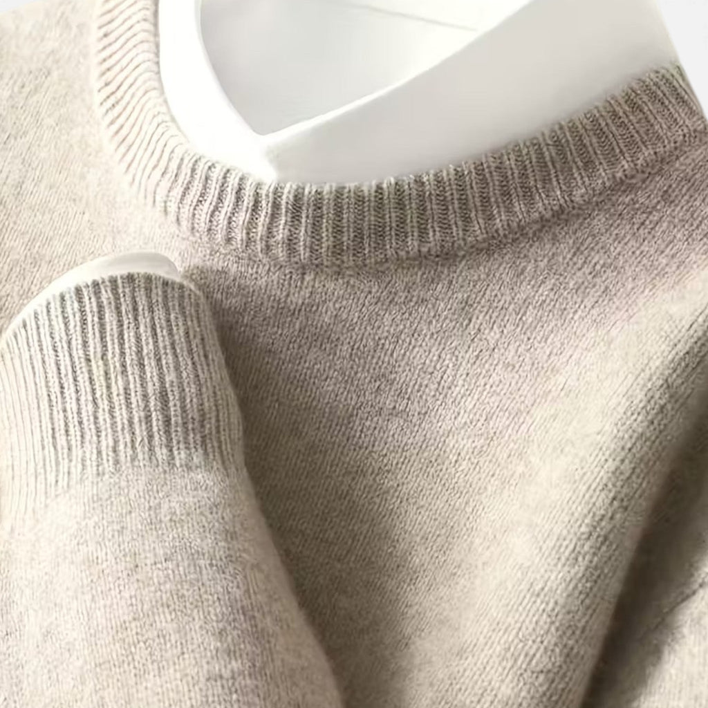 Men's Relaxed Knitted Crew Neck Sweater