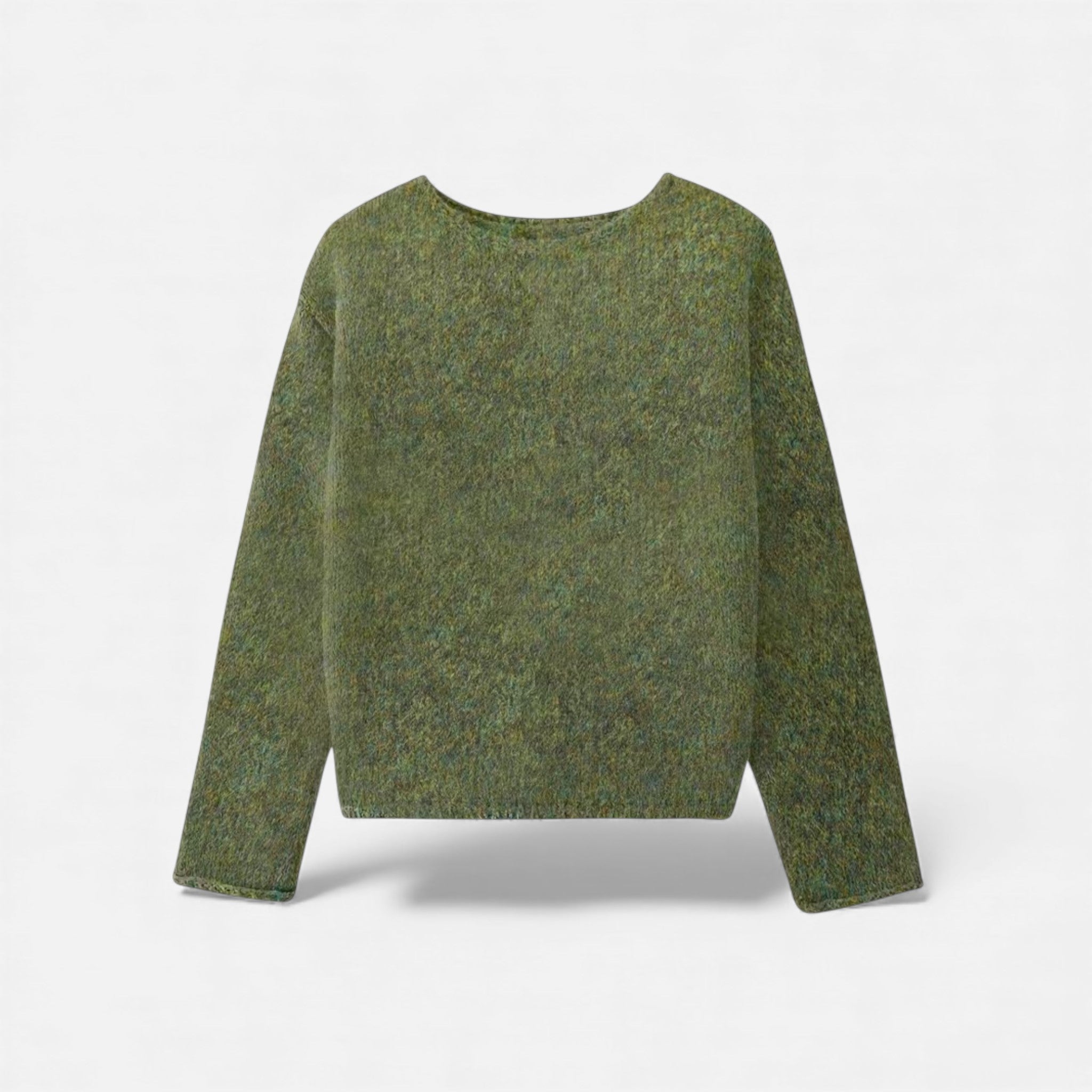 Women's Wide-Neck Knitted Winter Sweater