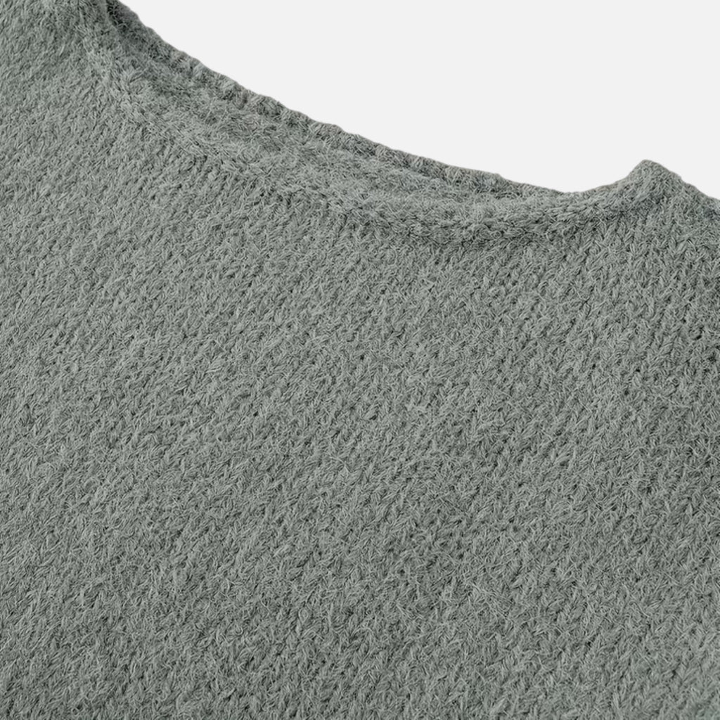Women's Wide-Neck Knitted Winter Sweater